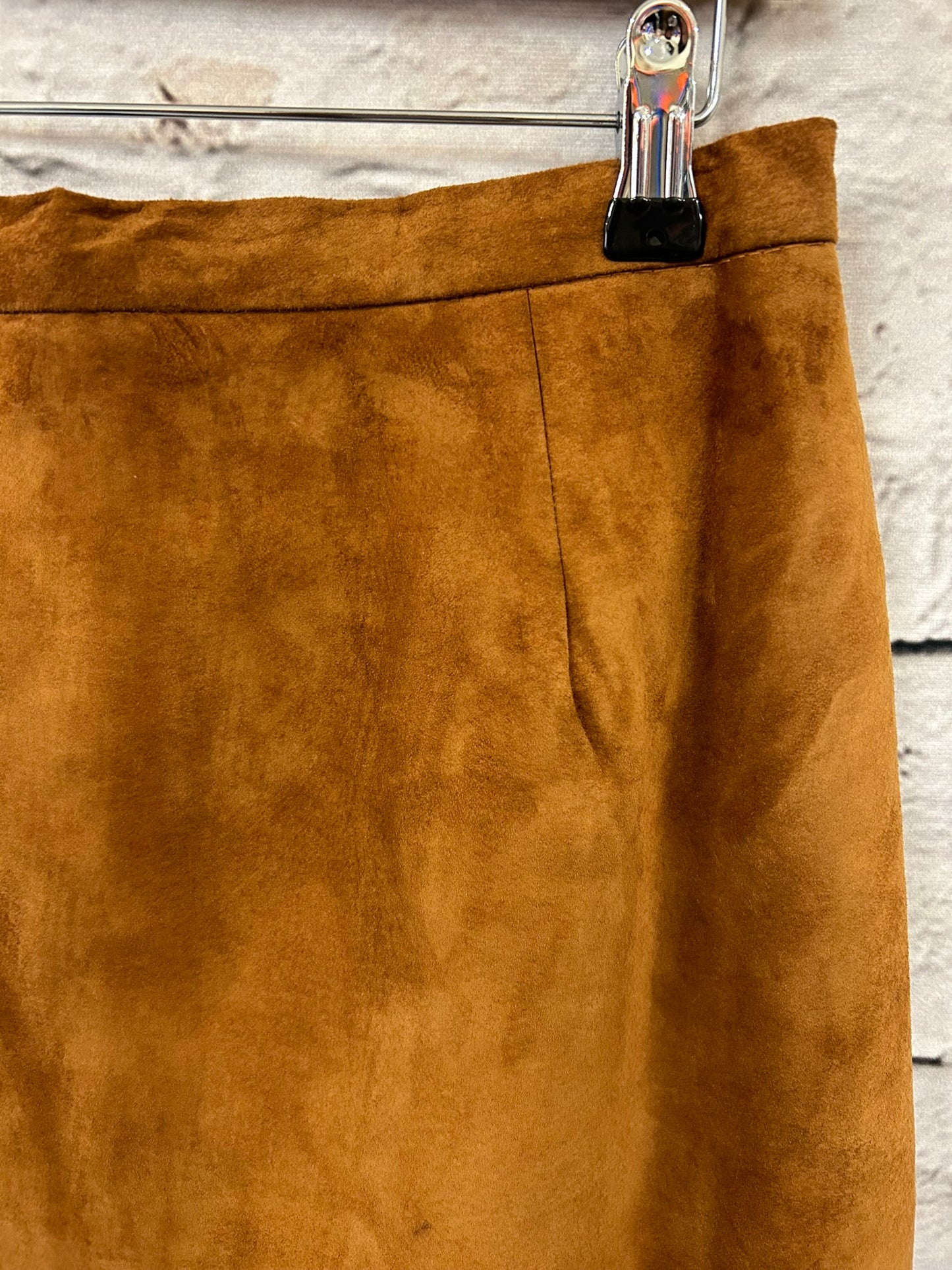 1970s Style Tan Suede Skirt Size 10