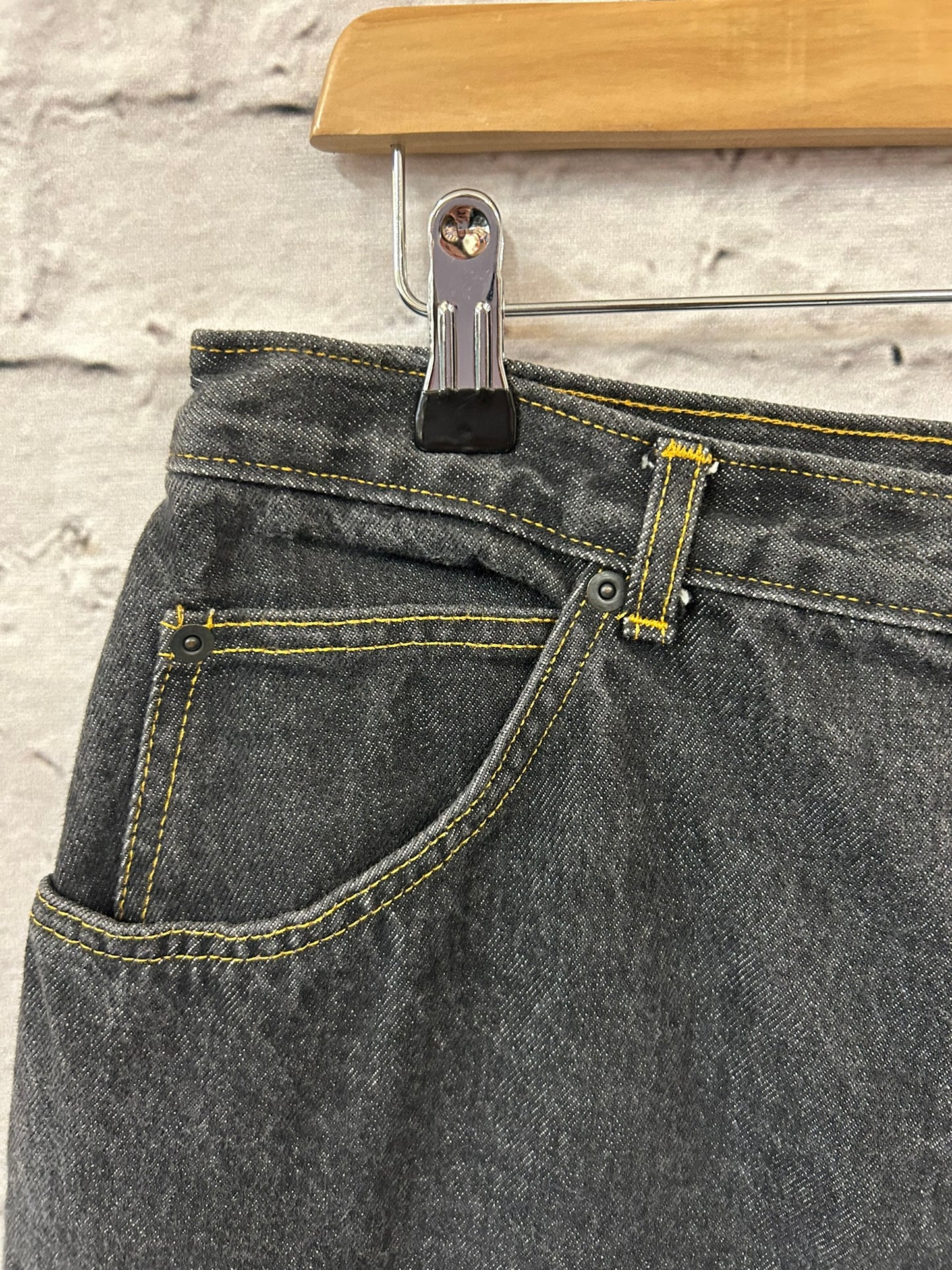1990s Style Grey High Waisted Jeans Size 14-16