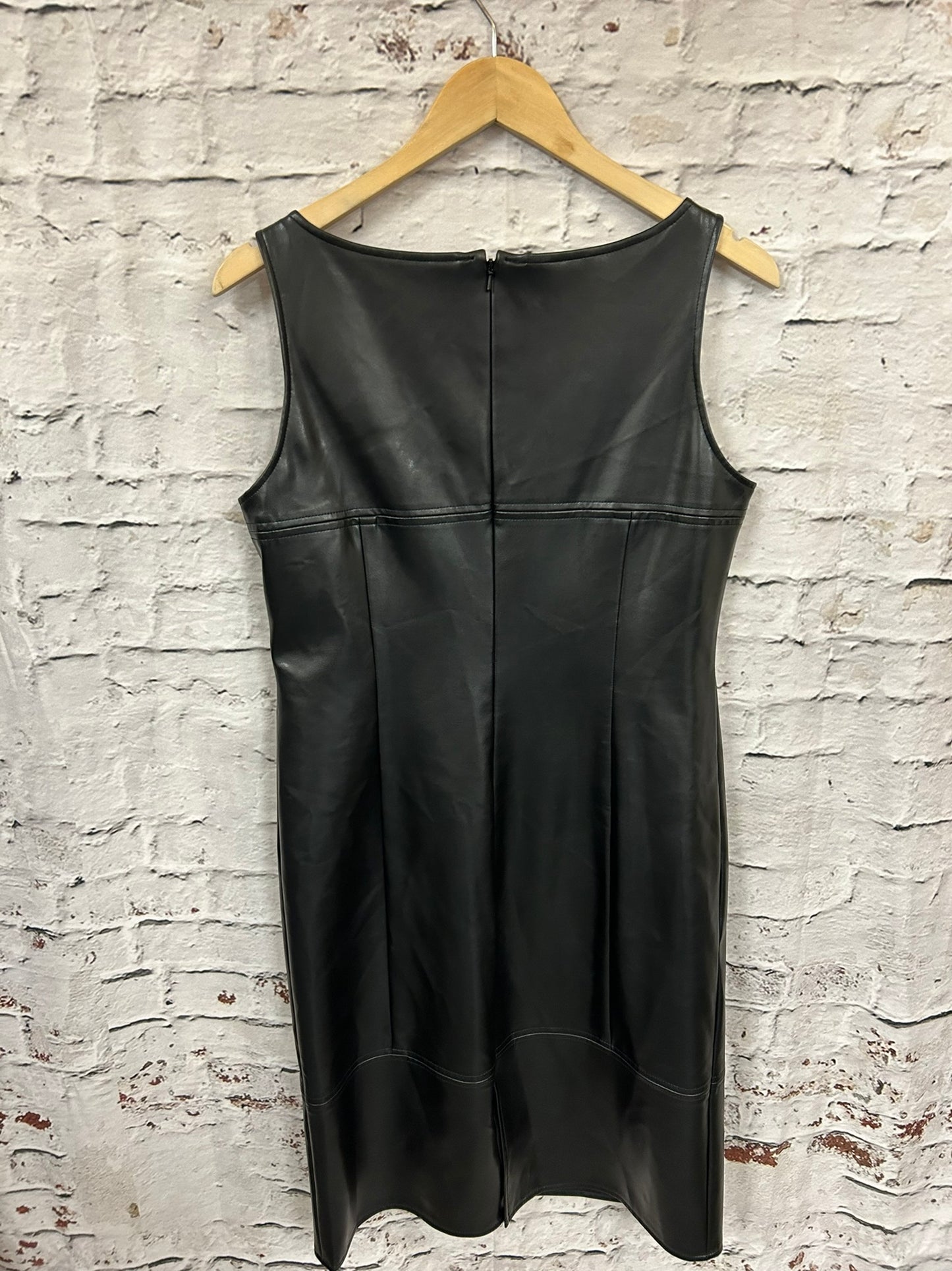 1990s Leather Look Dress Size 12