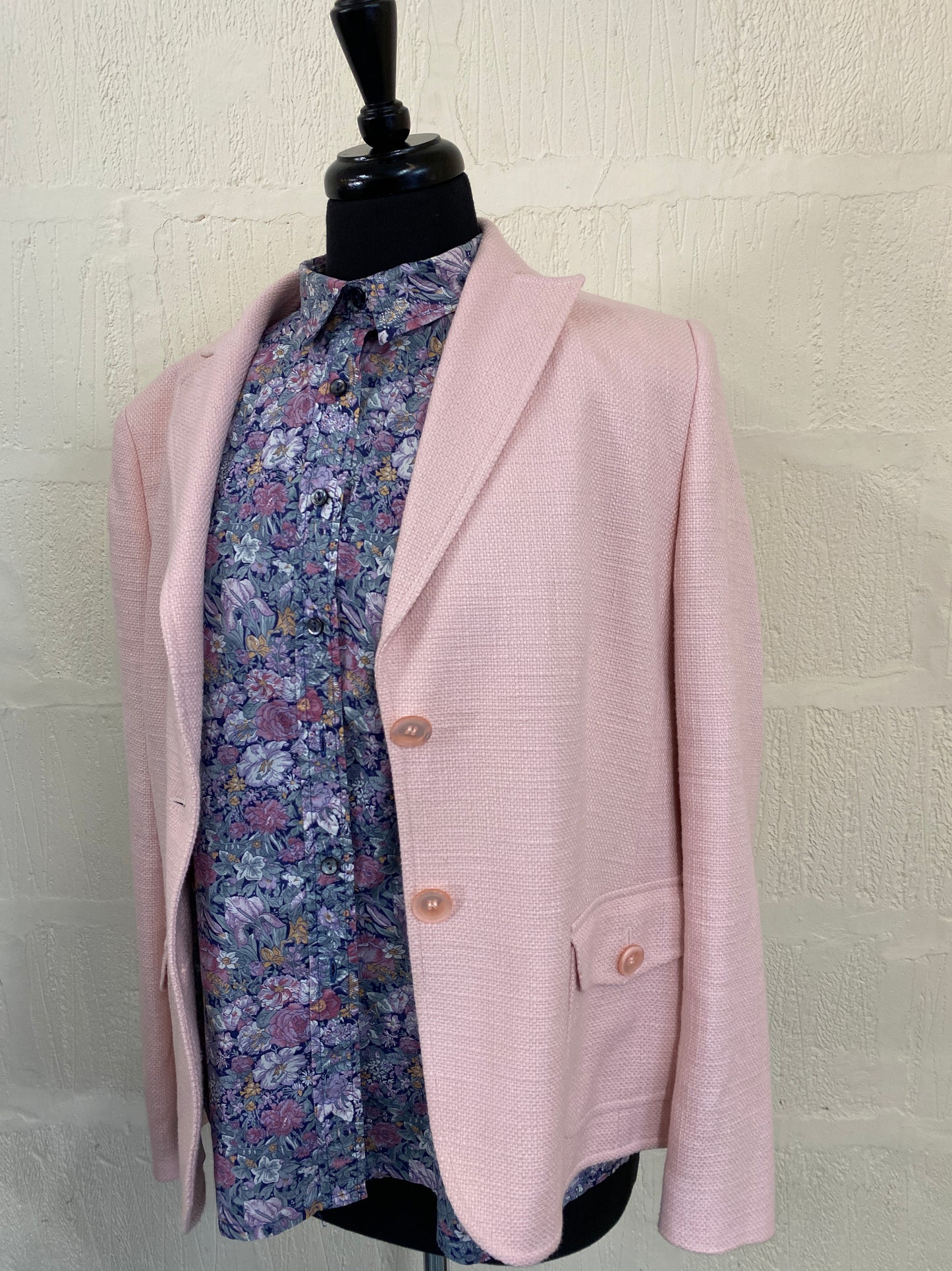 Preloved Vintage Pink Blazer Size 14