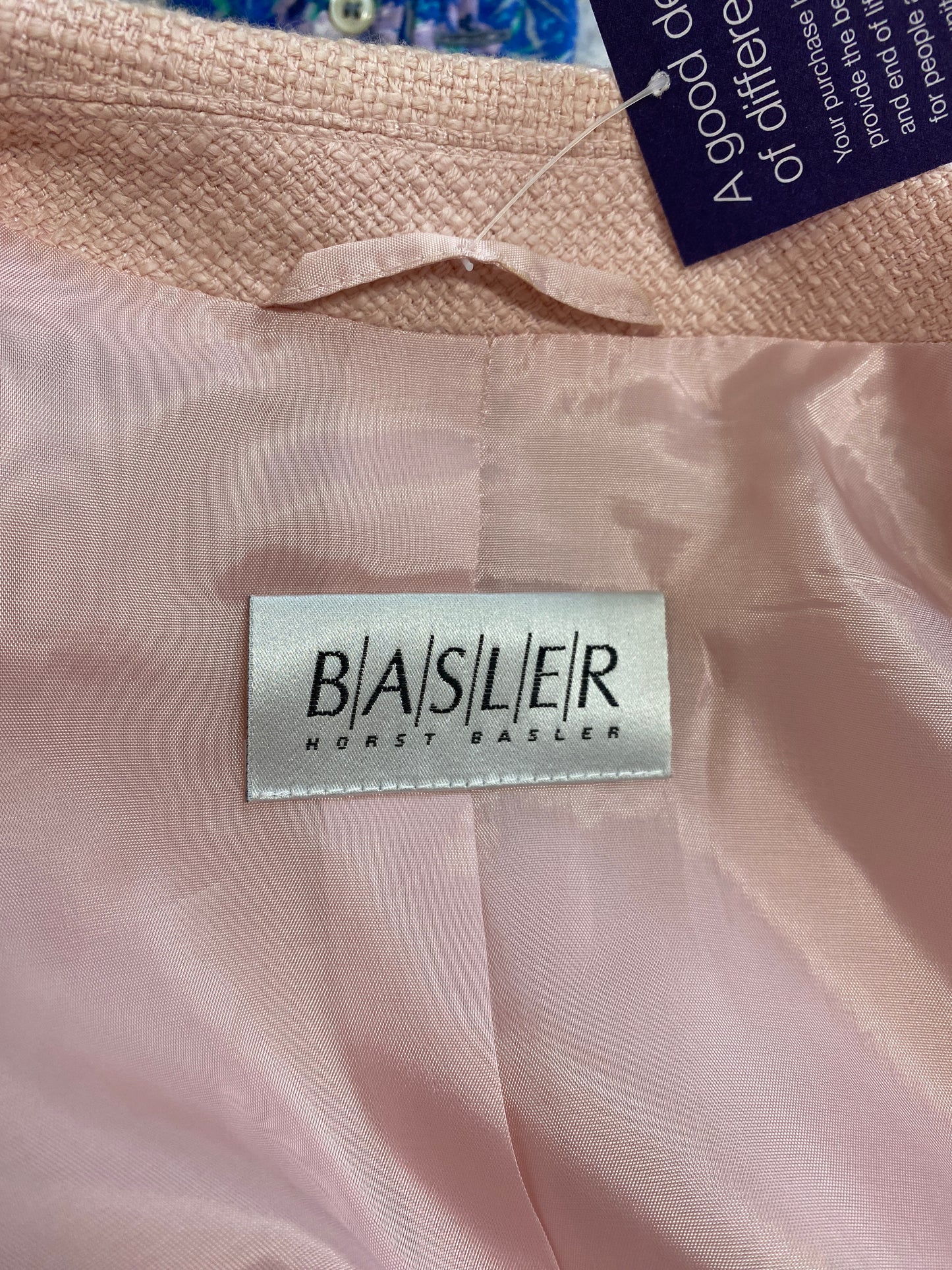 Preloved Vintage Pink Blazer Size 14