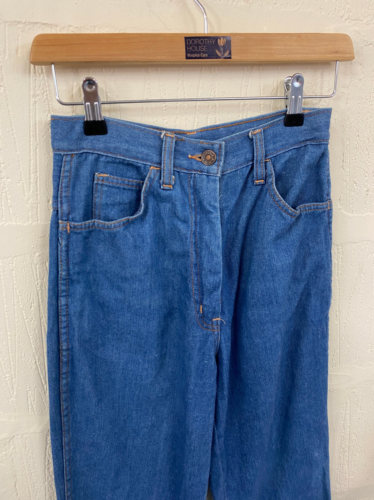 Vintage Straight Leg High Waist Denim Jeans Size 4 W 24" L 32"