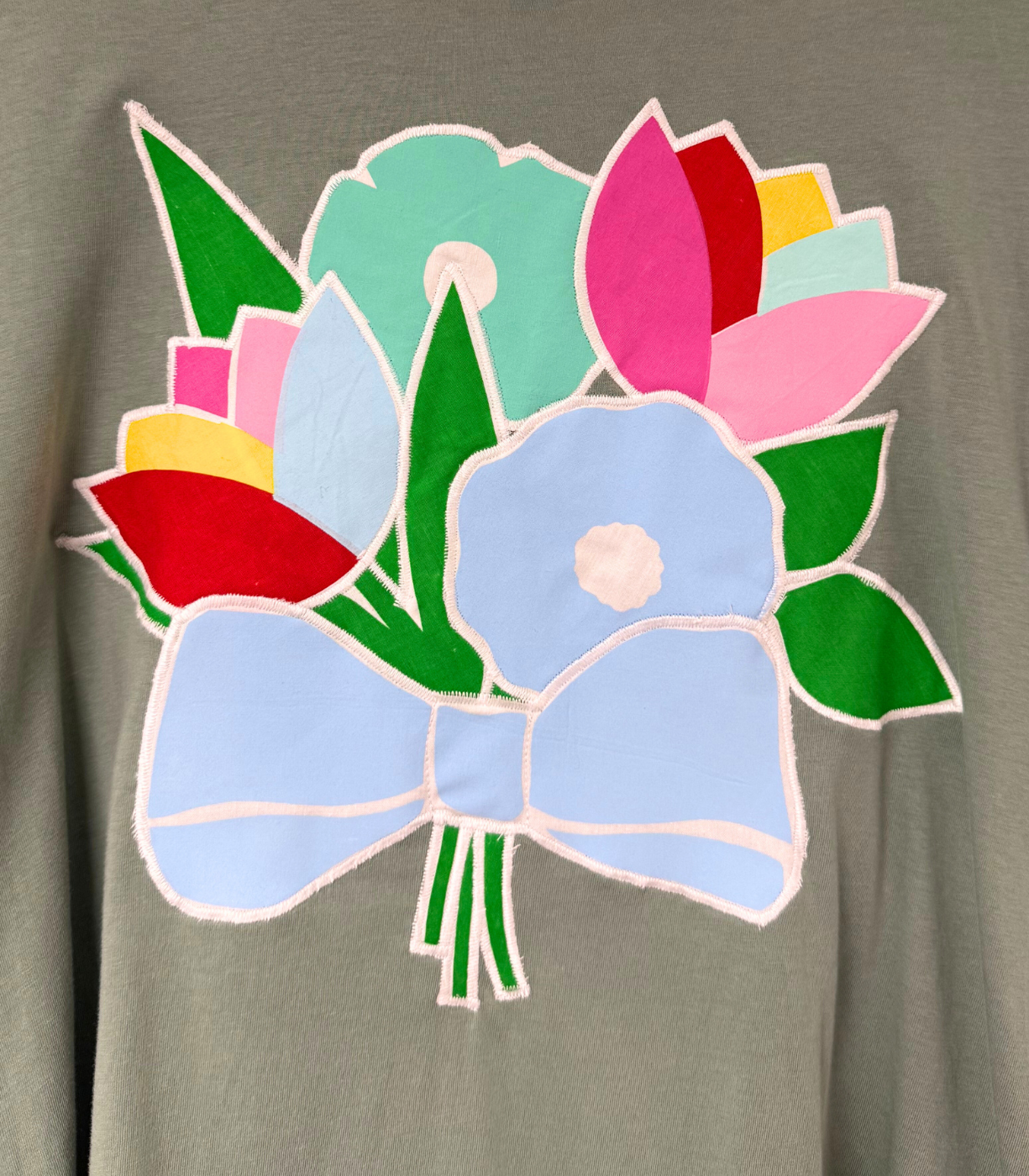 Threads for Care - Reworked T-Shirt in Olive Green