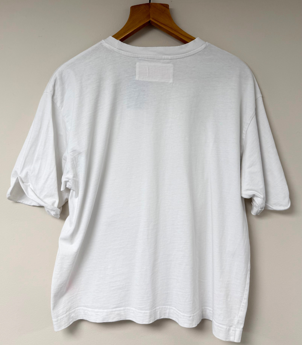 Threads for Care - Reworked Cropped T-Shirt in White