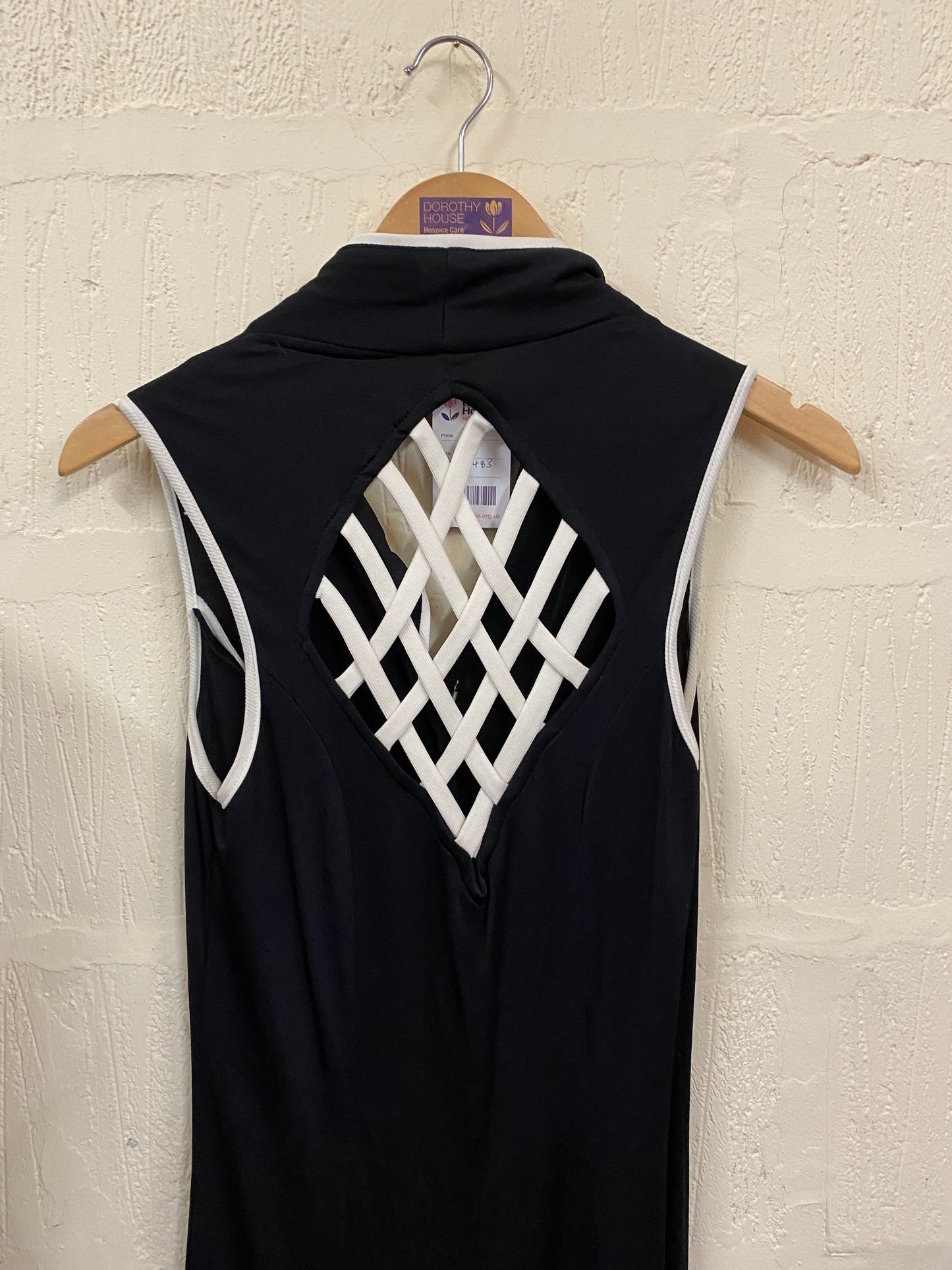 1960s style Black and White Maxi Dress