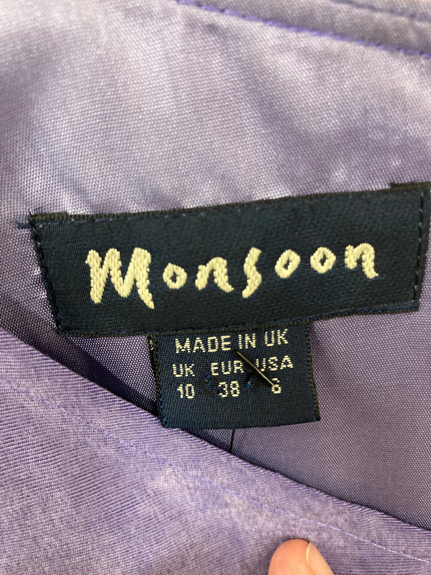 1990s Monsoon, Mauve Fitted Shift Dress Size 10