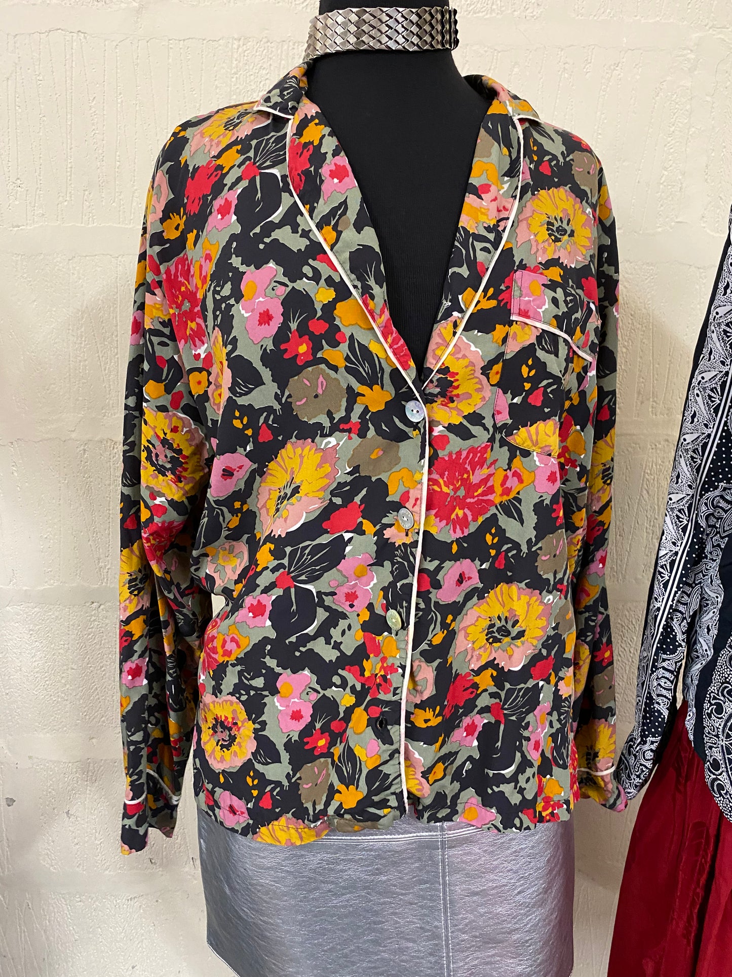 Floral Pyjama Style Shirt Size 12