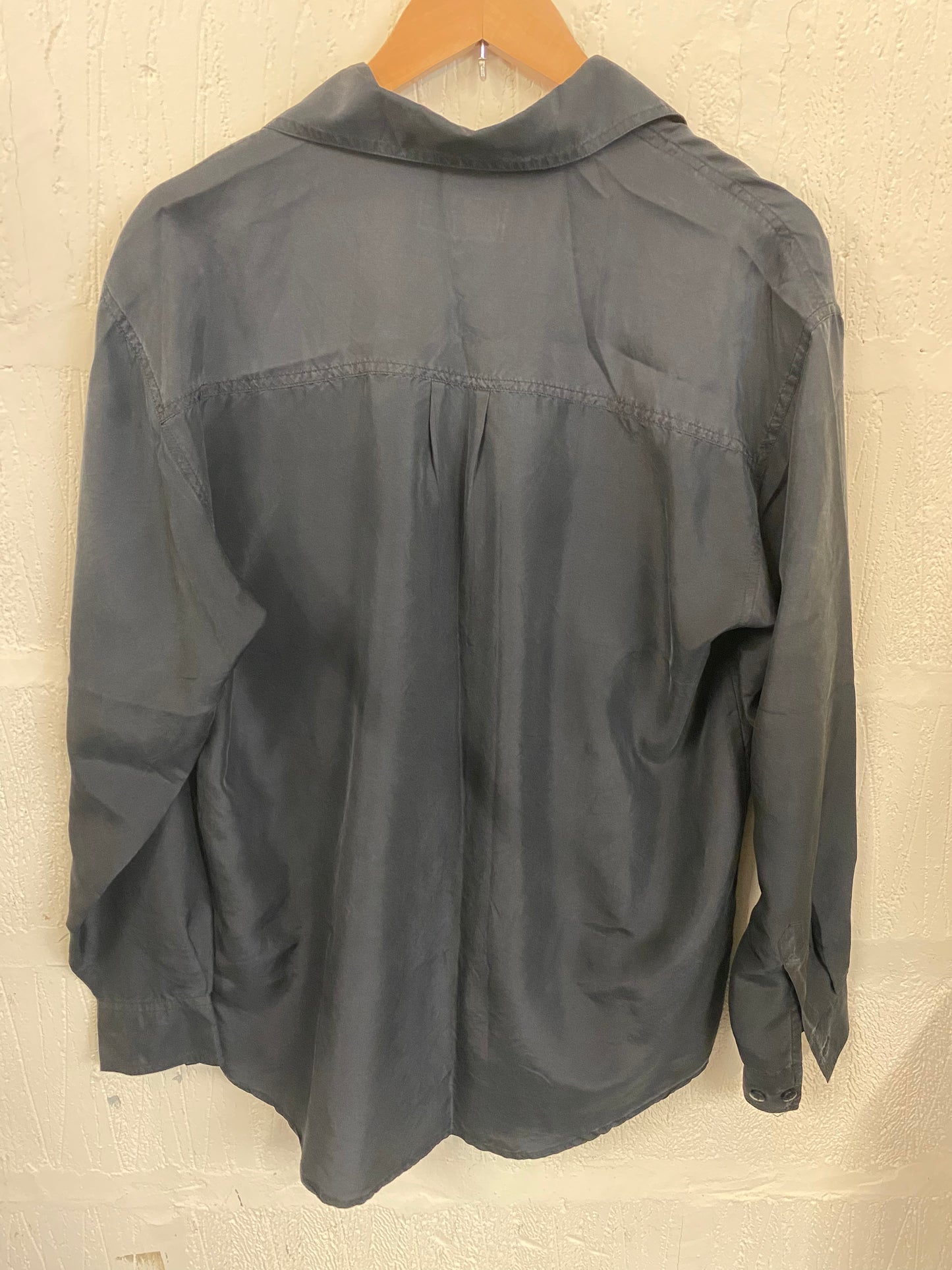 Vintage Black Silk Blouse Size 16