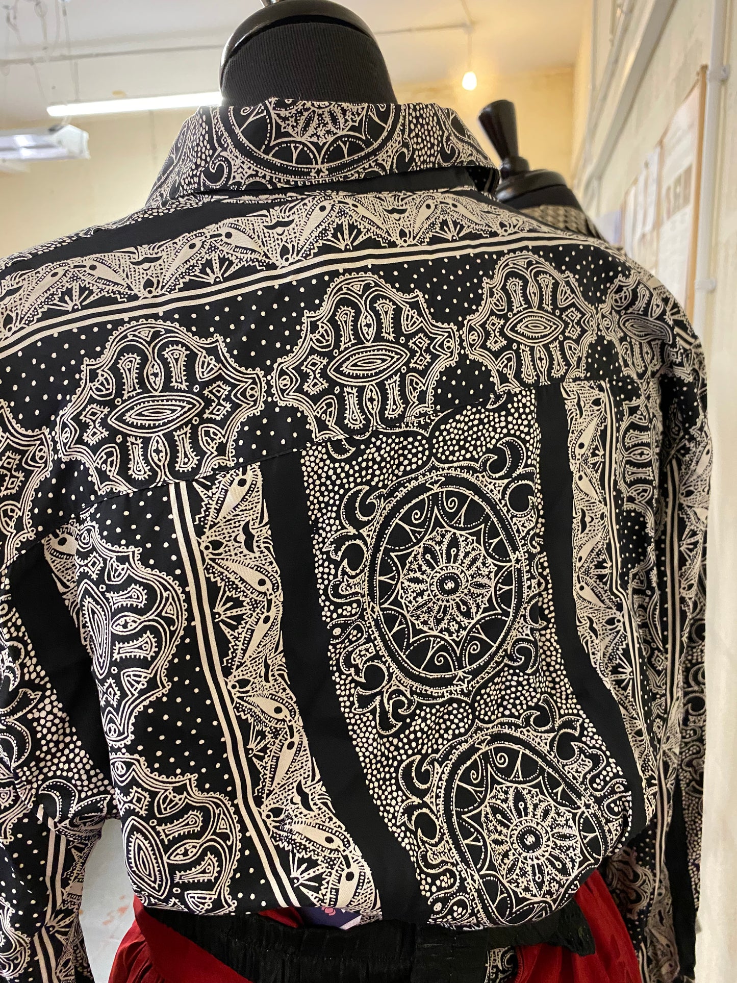 Vintage St Michael Black and White Shirt Size 10