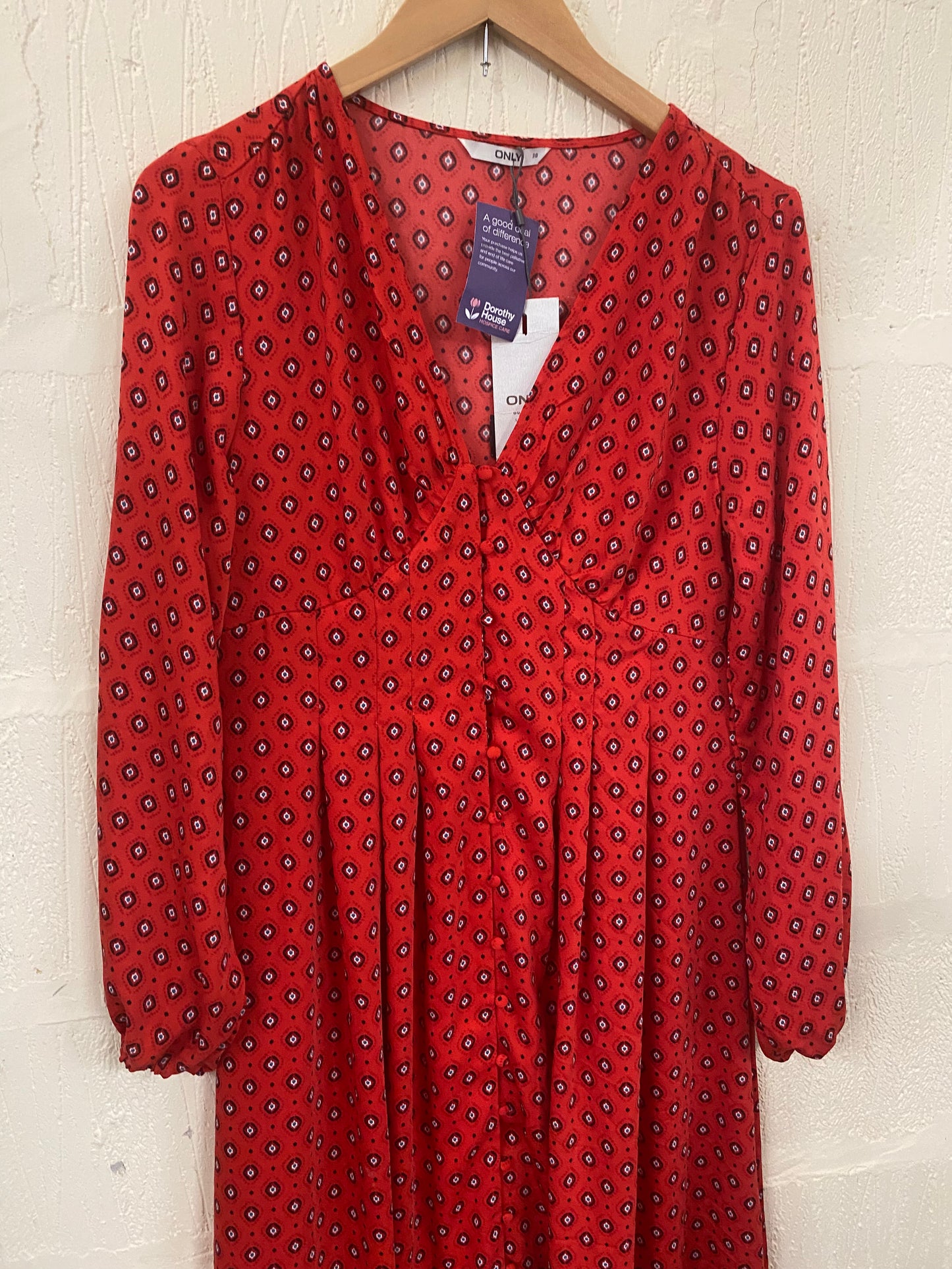 BNWT Red Patterned Maxi Dress Size 10