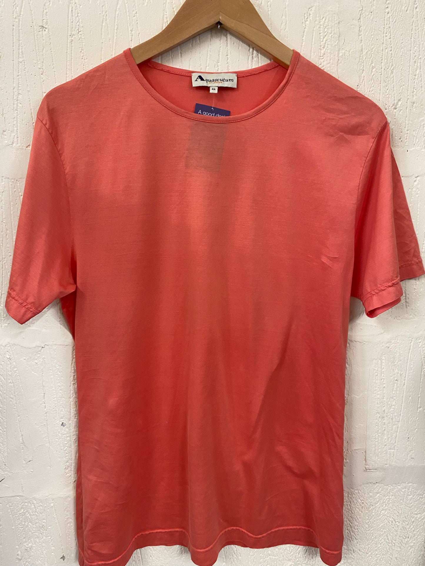 Vintage Aquascutum Coral T-Shirt Size 14