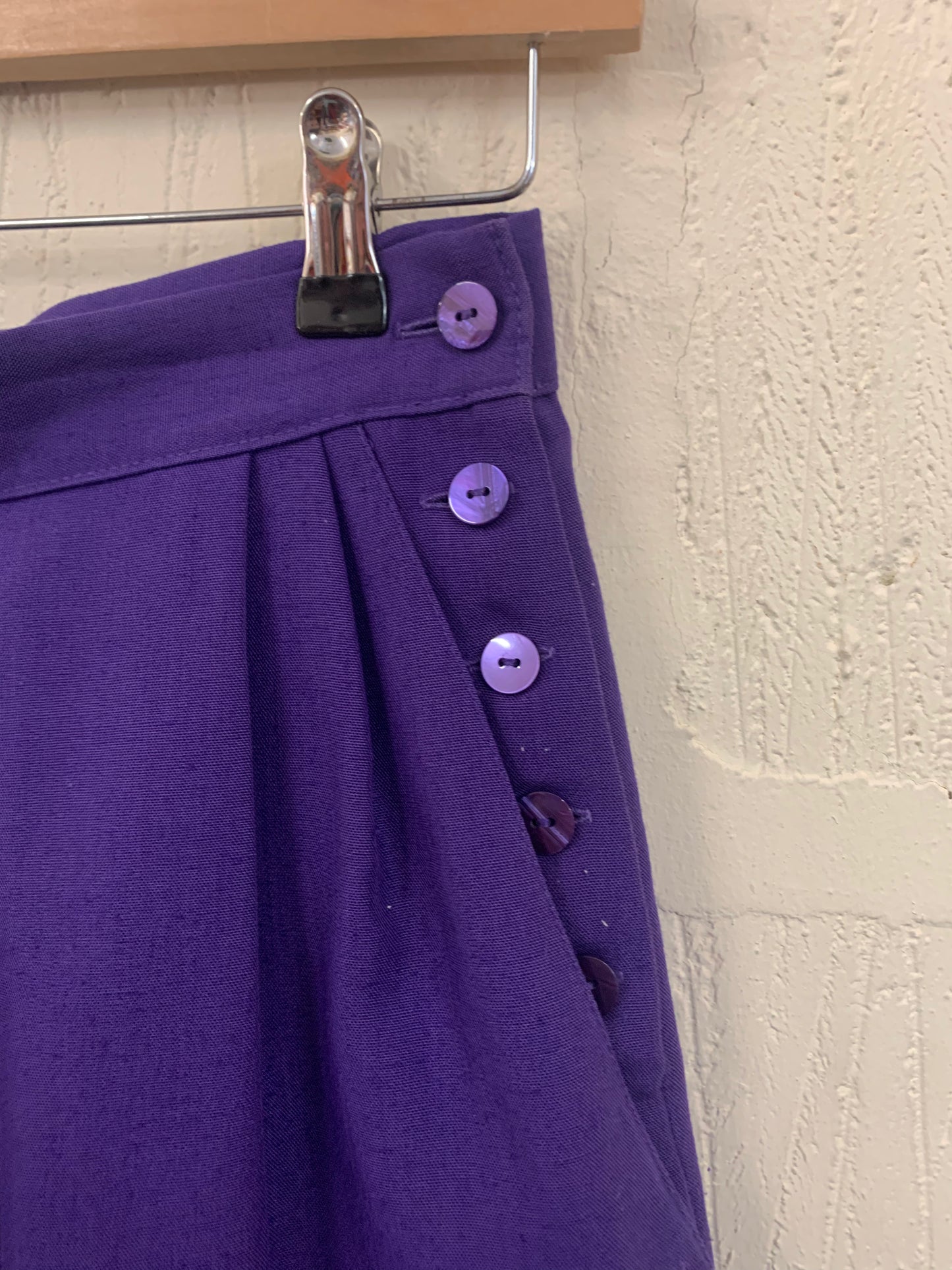 Vintage 1980s Style St Michael Purple Tailored Shorts Size 6