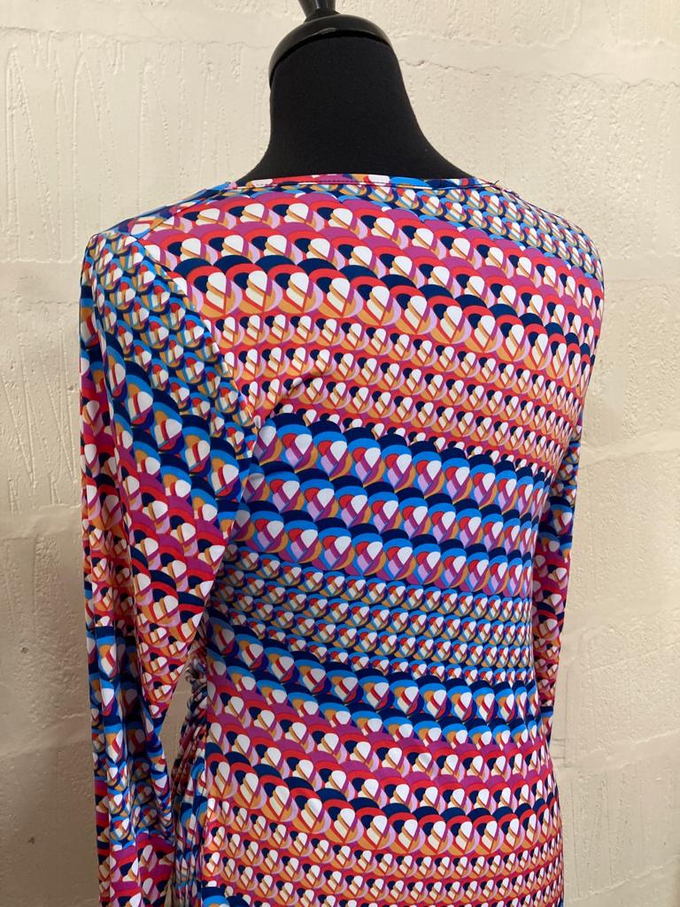 Preloved Onjenu Multicoloured Midi Dress Size 14