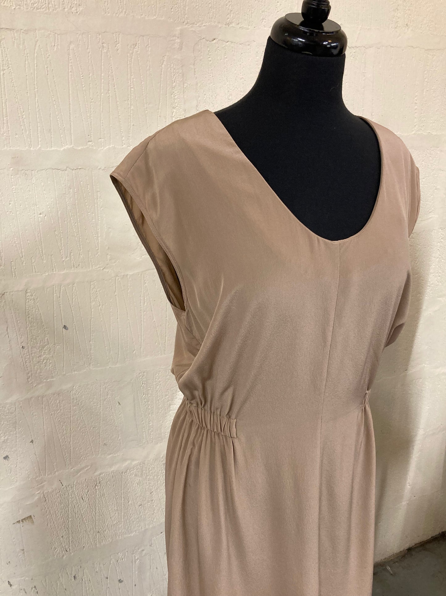 Pink and Grey Animal Print Midi Dress Size 10