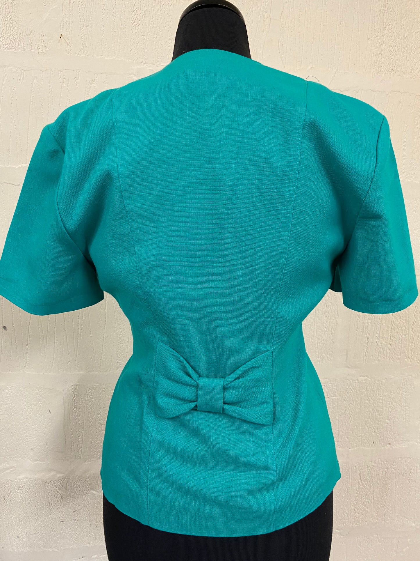 1990s Turquoise Green Jacket Size 10