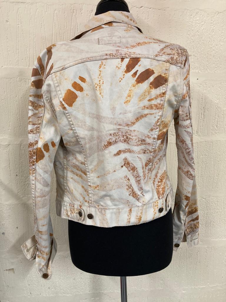 Denim and Supply White Denim Jacket with Desert Camo by Ralph Lauren Size S