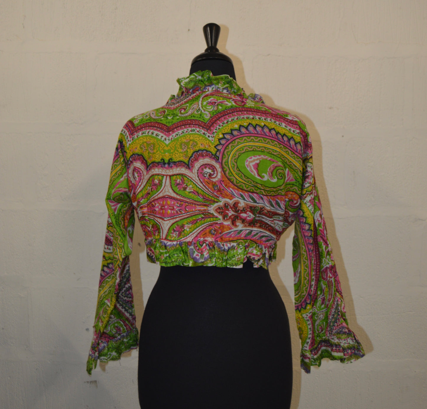 1960s Style Boho Bolero Bright Printed Jacket 12