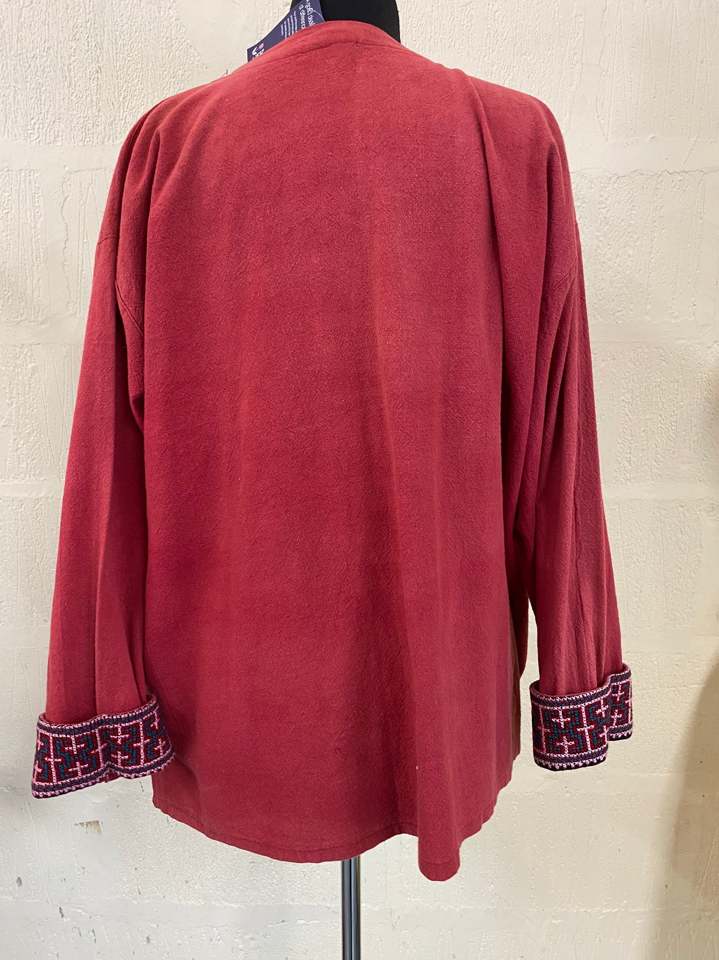 Red with embroidery Relaxed Boxy Jacket Size 14-16
