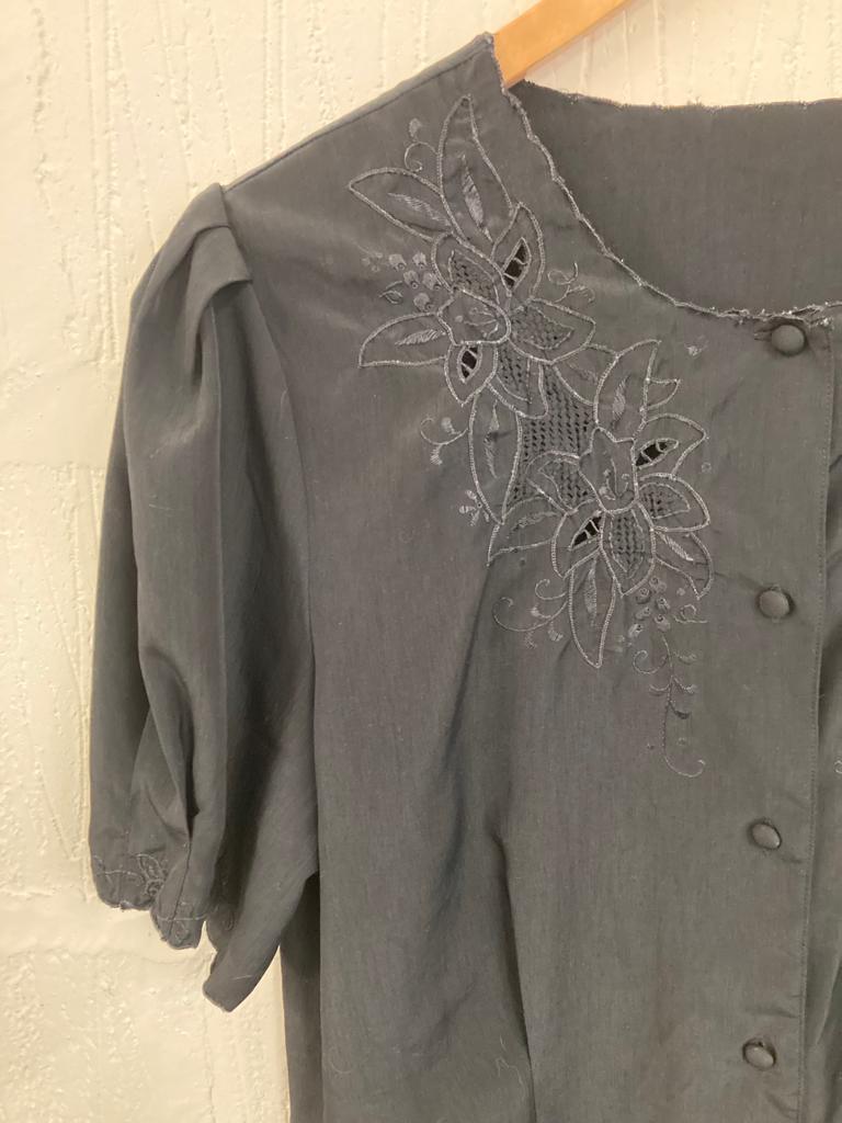 Vintage St Michael Black Blouse Size 14