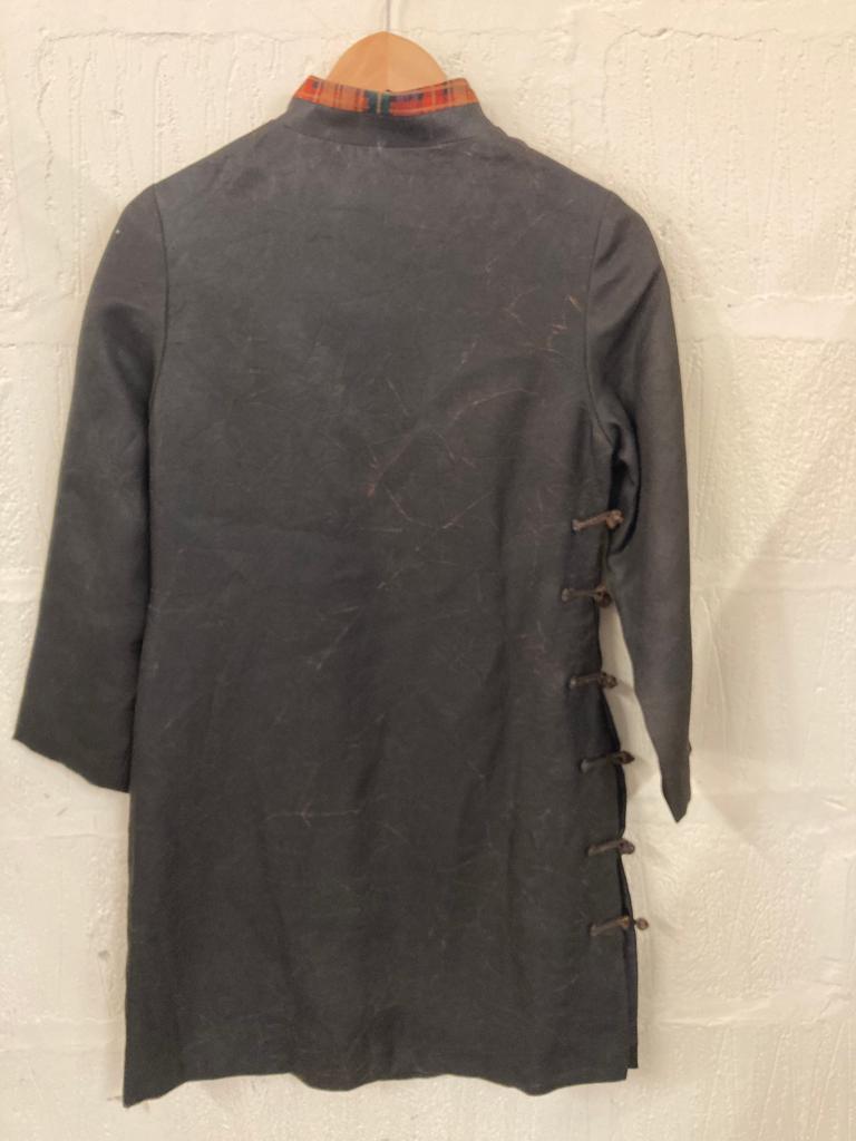 Preloved Brown Padded Cheongsam Midi Dress/Jacket Size 8-10