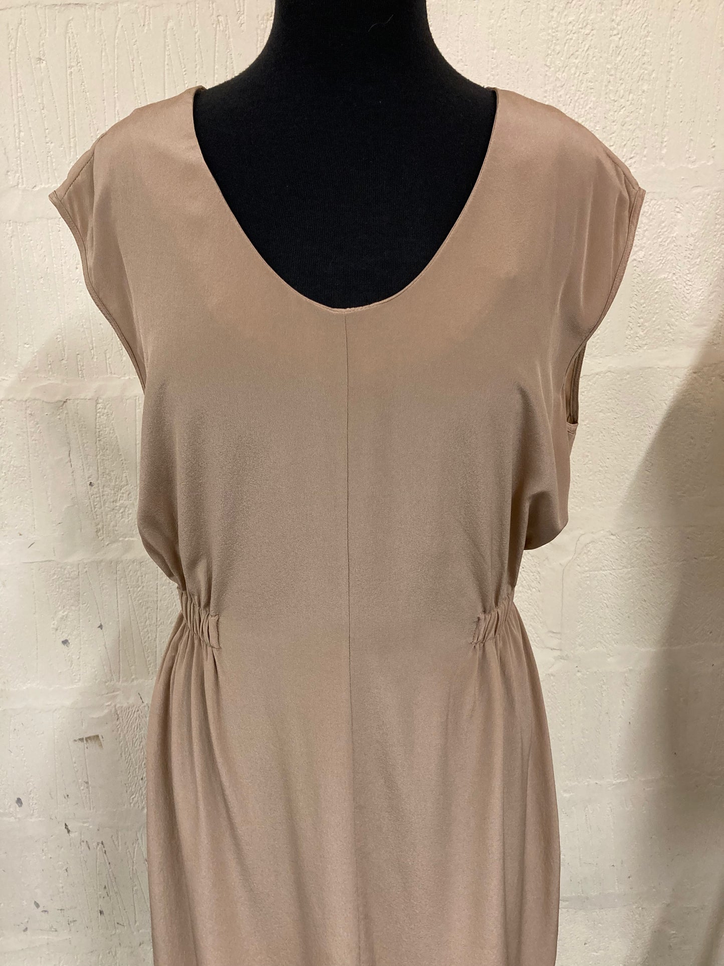 Pink and Grey Animal Print Midi Dress Size 10