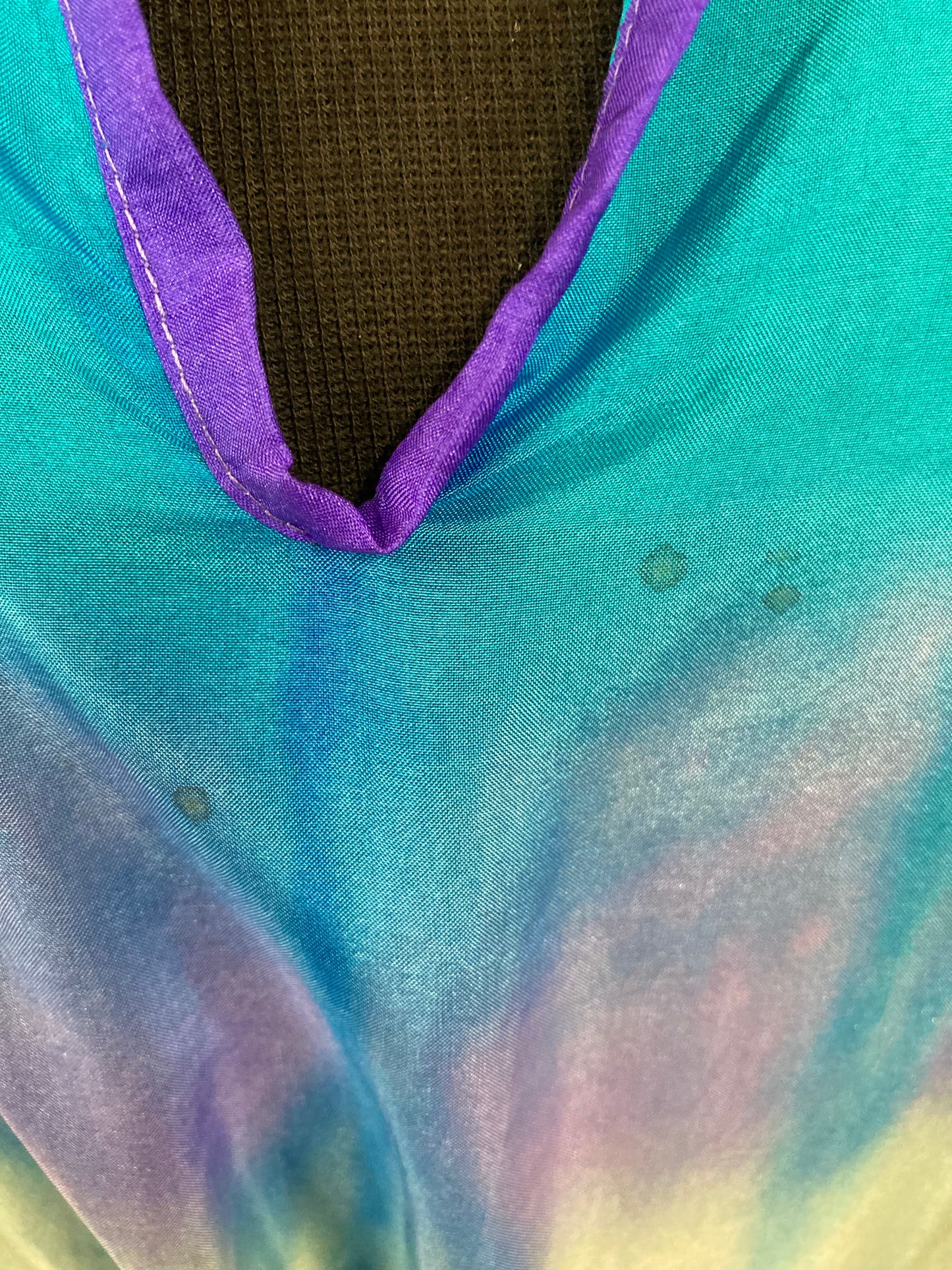 1970s style Blue and Purple Silk Kaftan Size 16