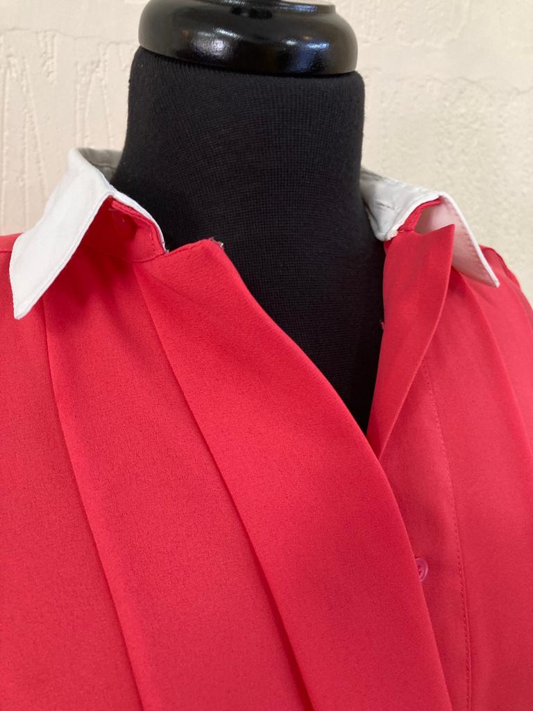 Vintage Pink Maxi Dress with Detachable Collar Size 10