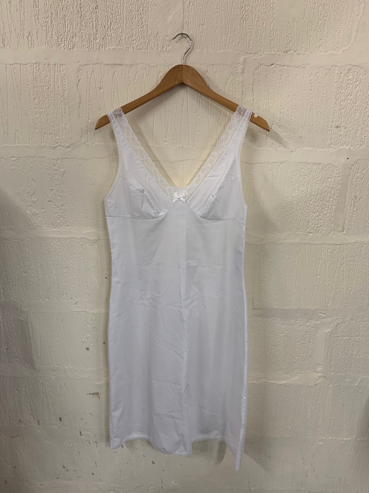 Vintage White Cotton Mix Night Dress Size 12