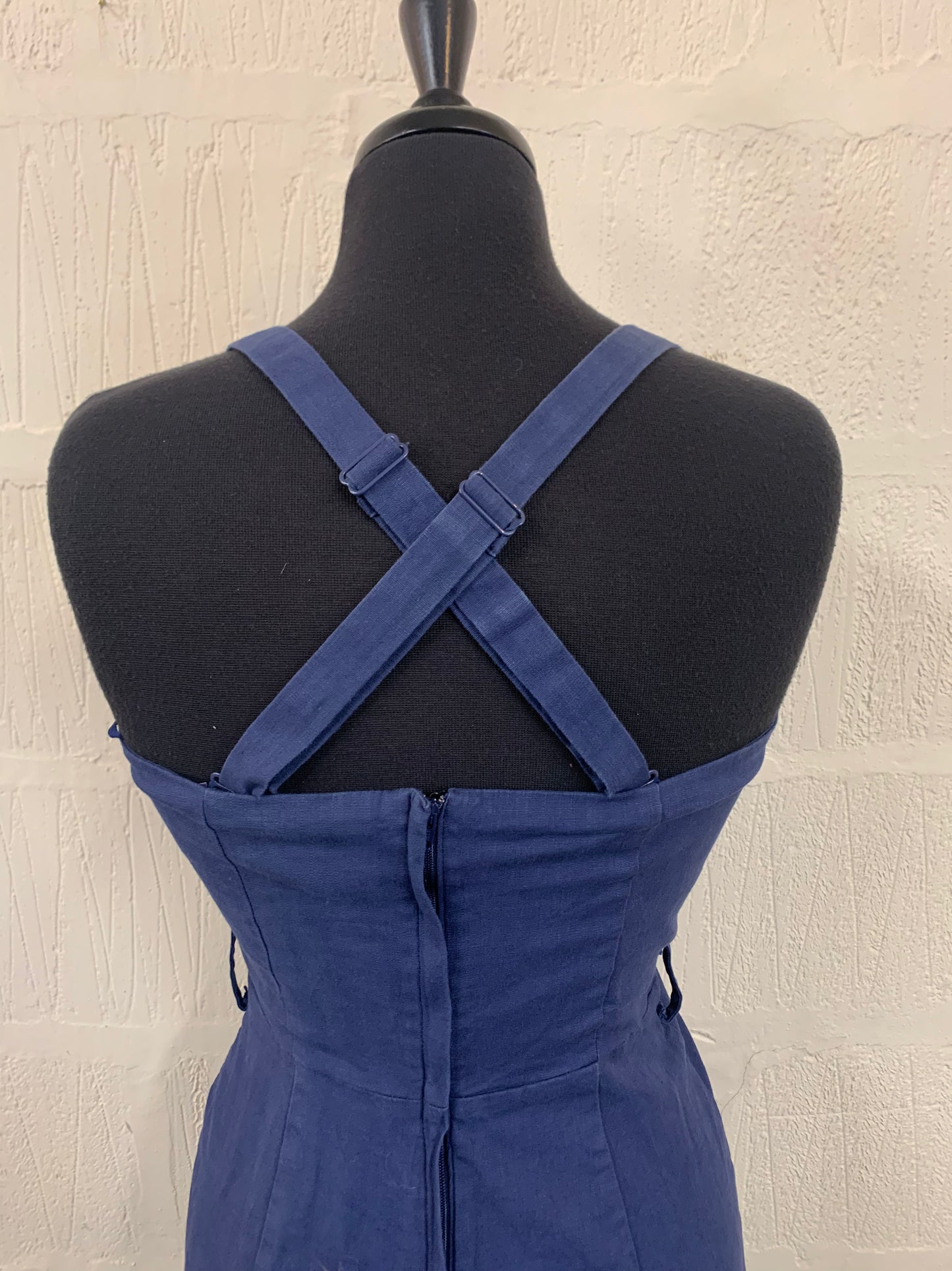 1950s Style Collectif Navy Dress Size 10
