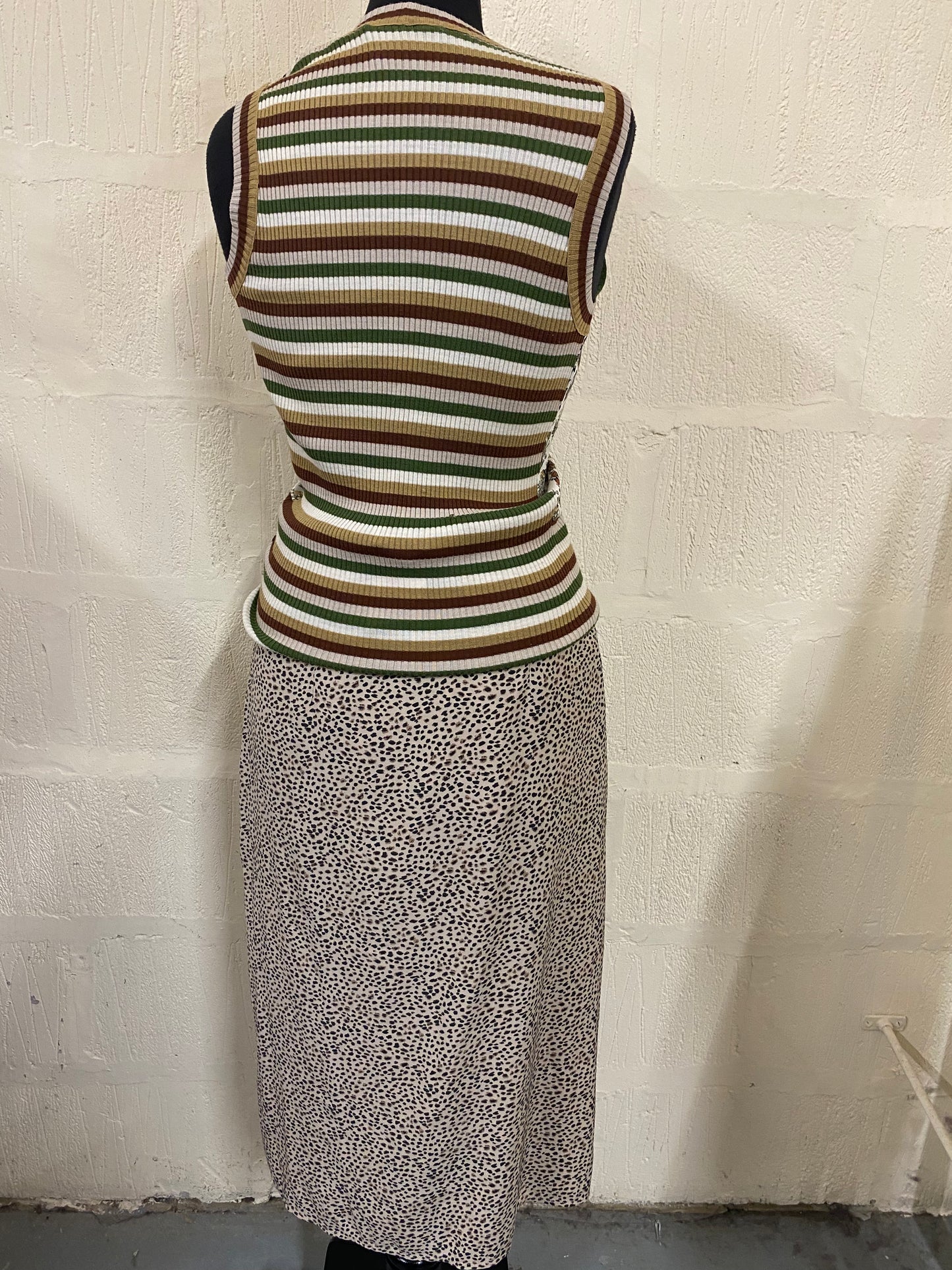 Abercrombie and Fitch Leopard Print Midi Skirt Size 10