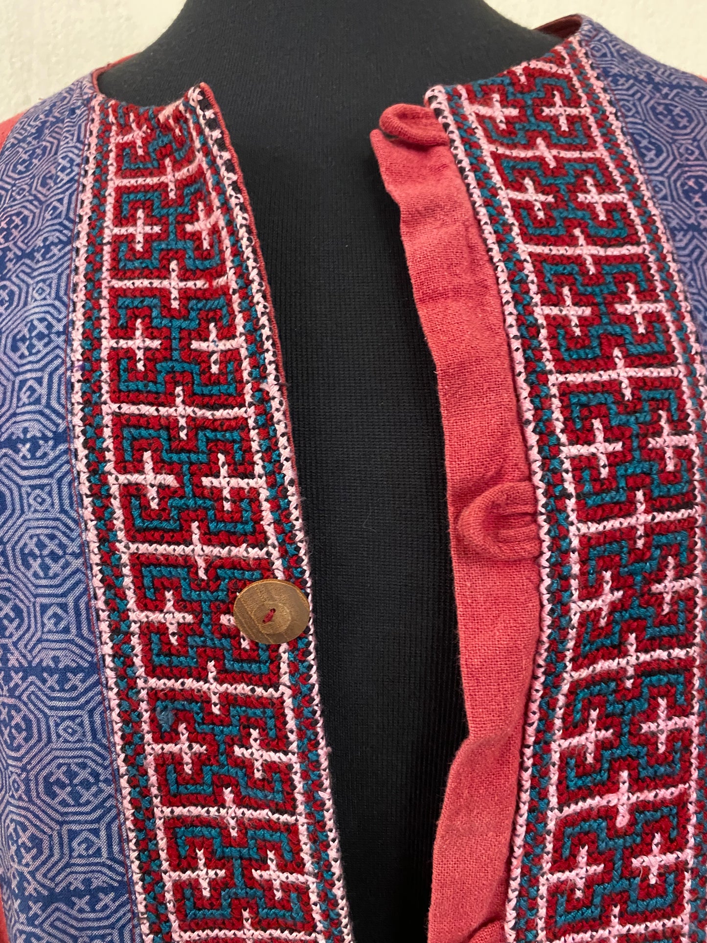 Red with embroidery Relaxed Boxy Jacket Size 14-16