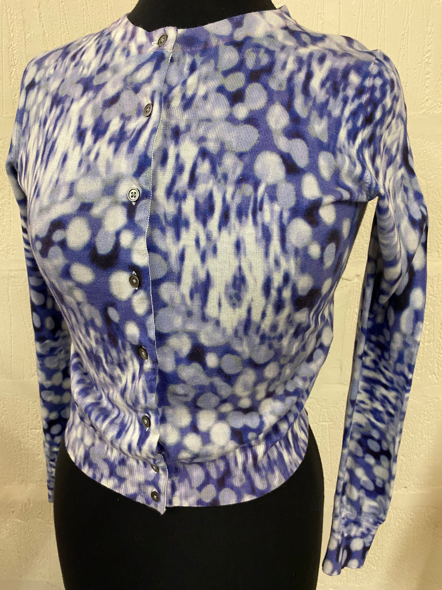 Paul Smith Black Label Purple and White Cardigan Size S