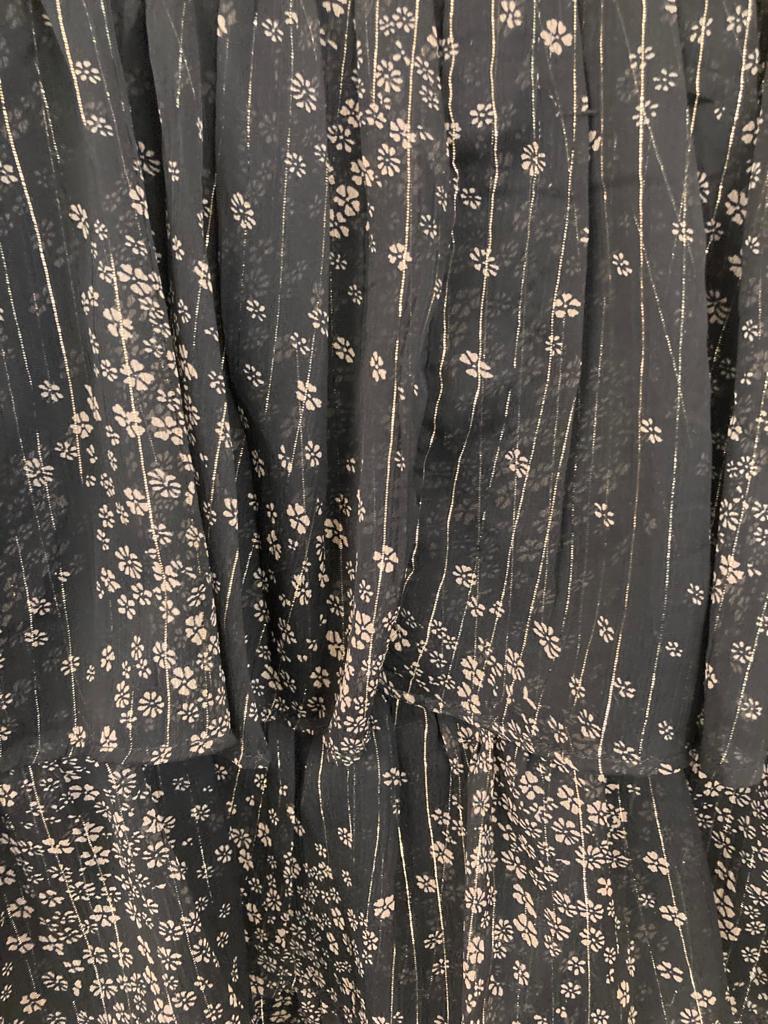 Preloved Topshop Tiered Frill Black Sparkly Skirt Size 8