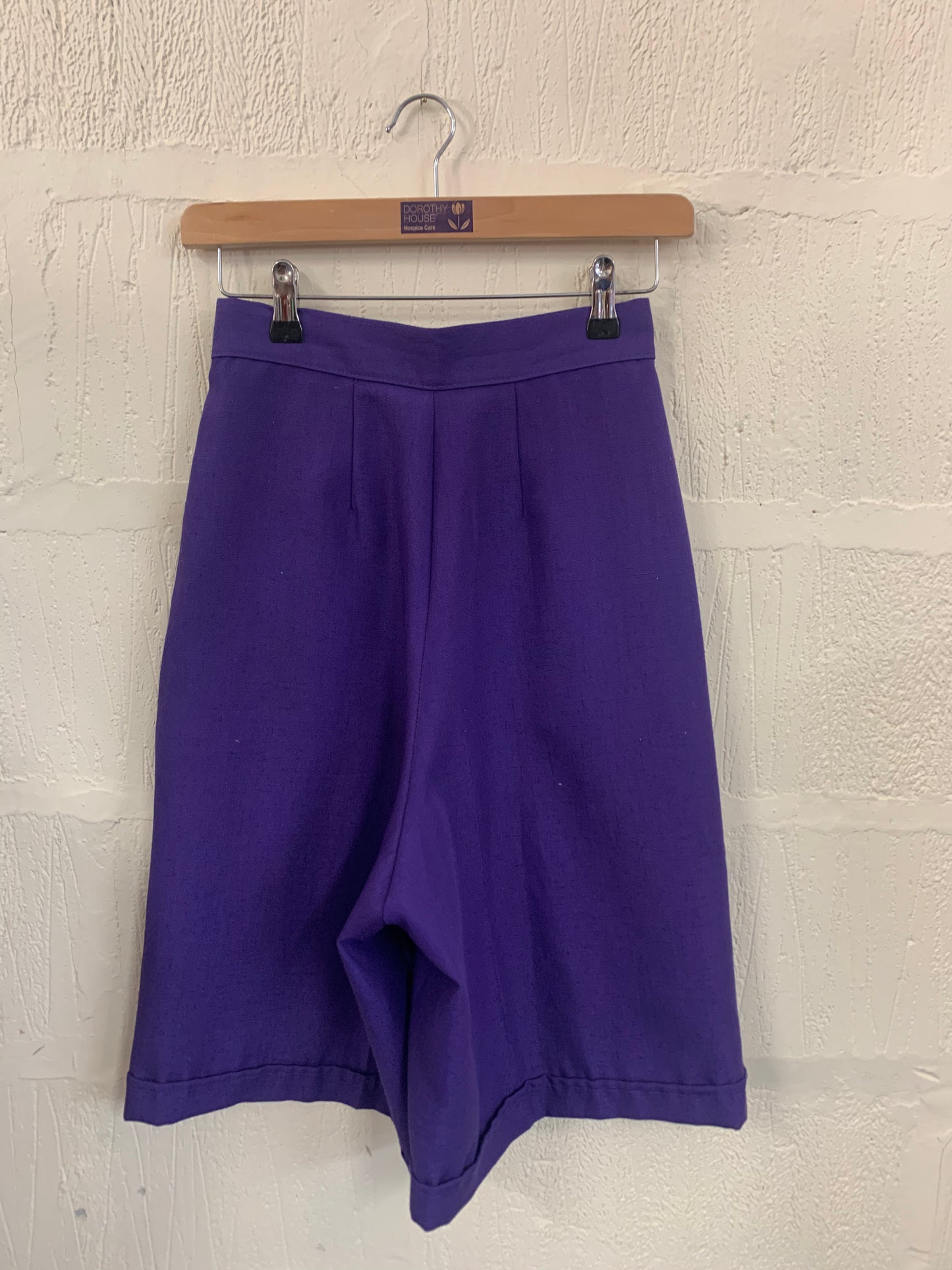 Vintage 1980s Style St Michael Purple Tailored Shorts Size 6