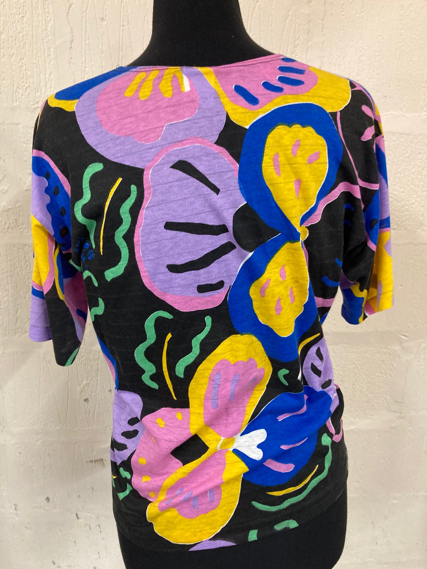 1980s Ken Done Multi Coloured Tee Shirt Size 14