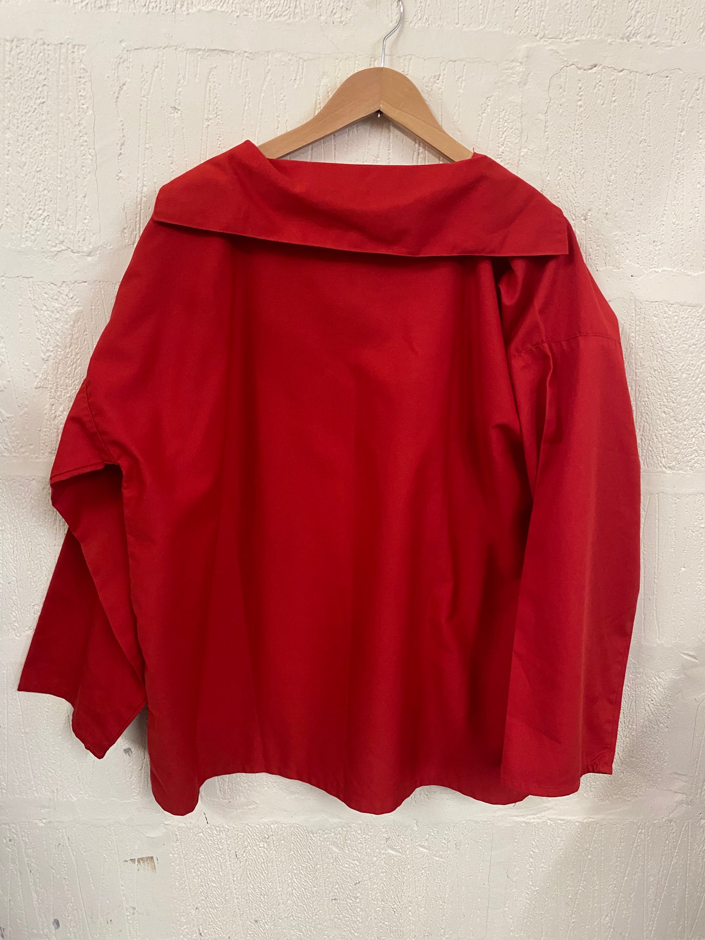 Tomato Red Janner Fishermans Smock Size M-L