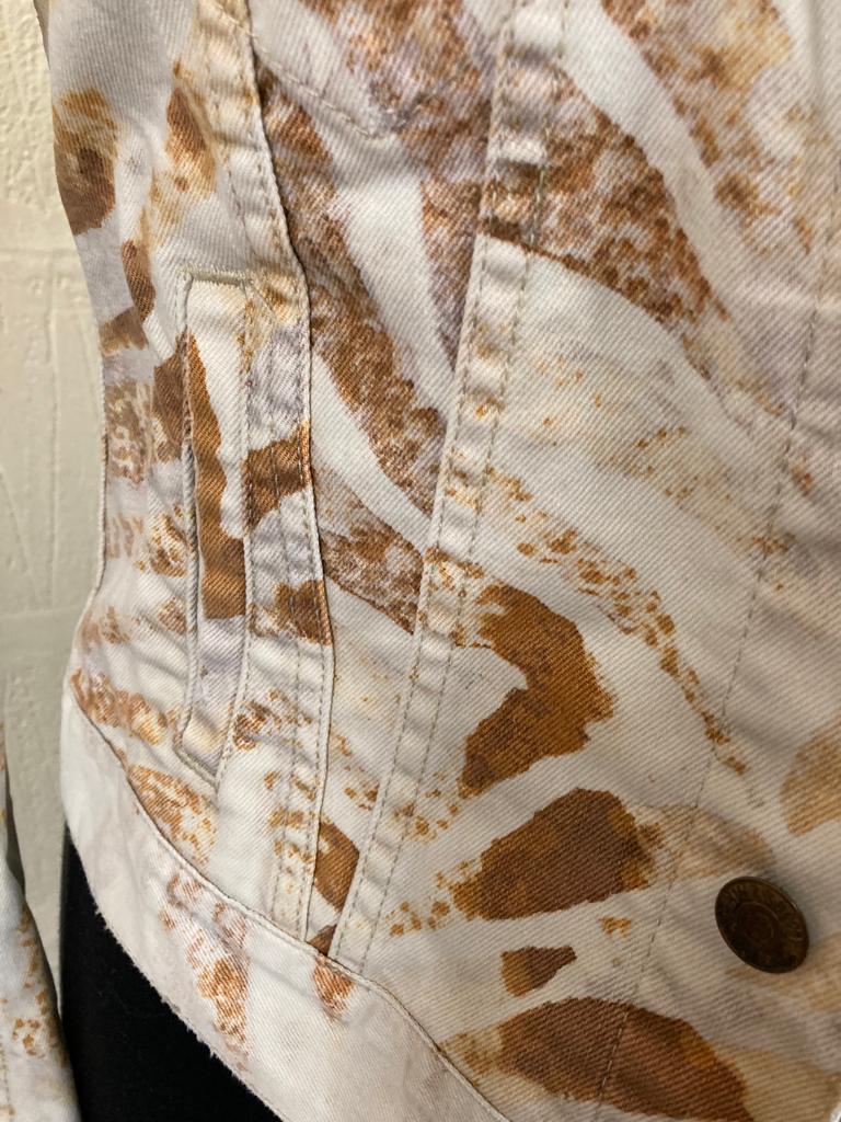 Denim and Supply White Denim Jacket with Desert Camo by Ralph Lauren Size S