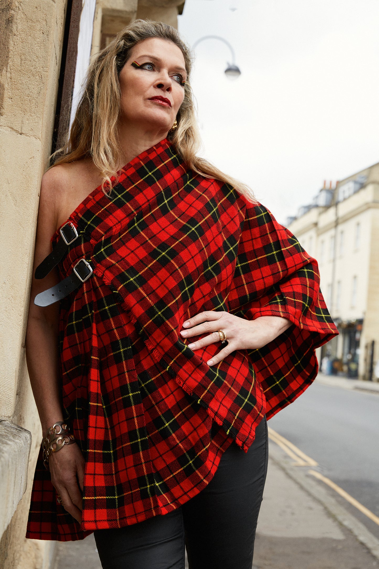 Vintage Red Tartan Kilt Size 22