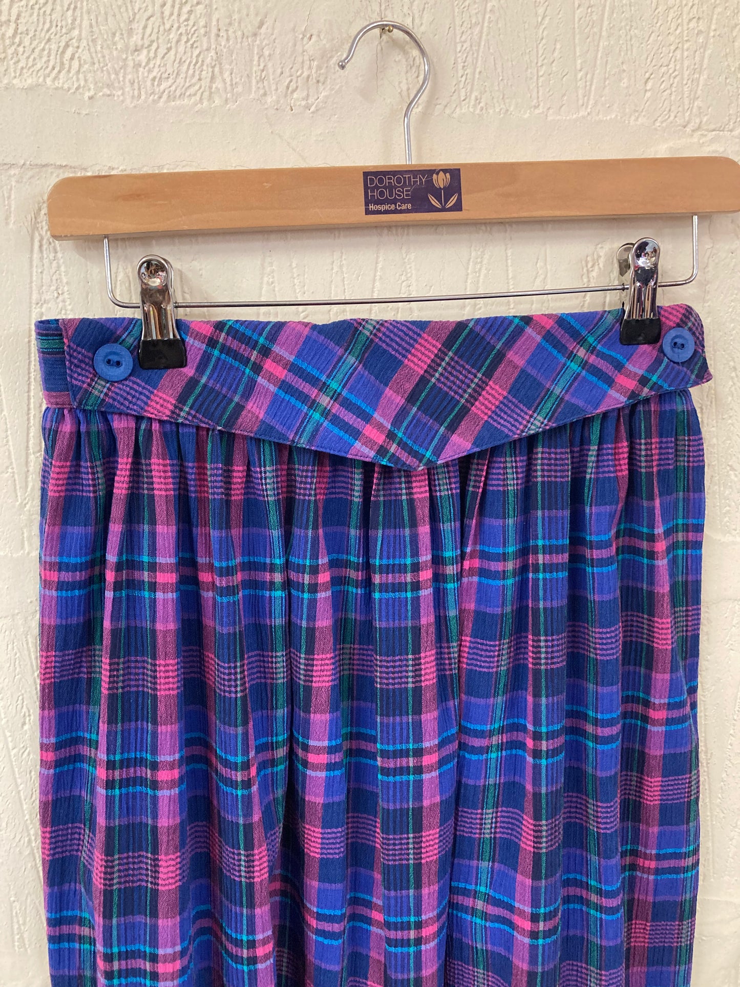 Vintage BHS Blue, Pink and Green Skirt Top Size 8