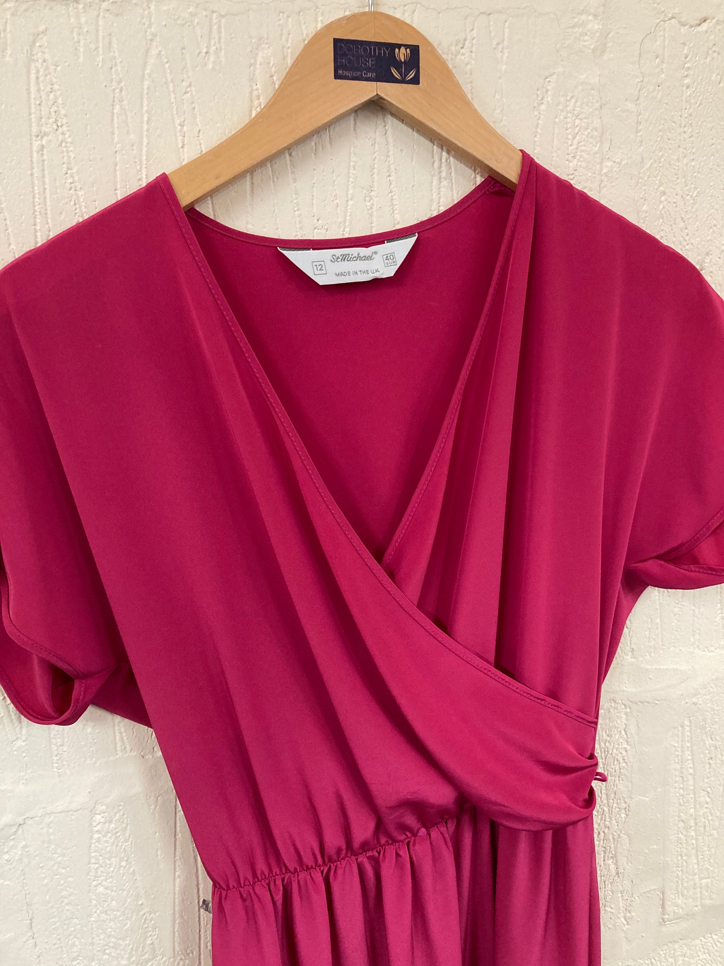 Vintage 1990s Style St Michael Pink Dress Size 8