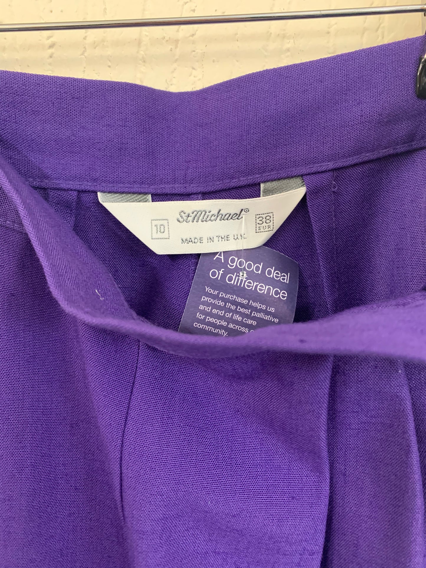 Vintage 1980s Style St Michael Purple Tailored Shorts Size 6