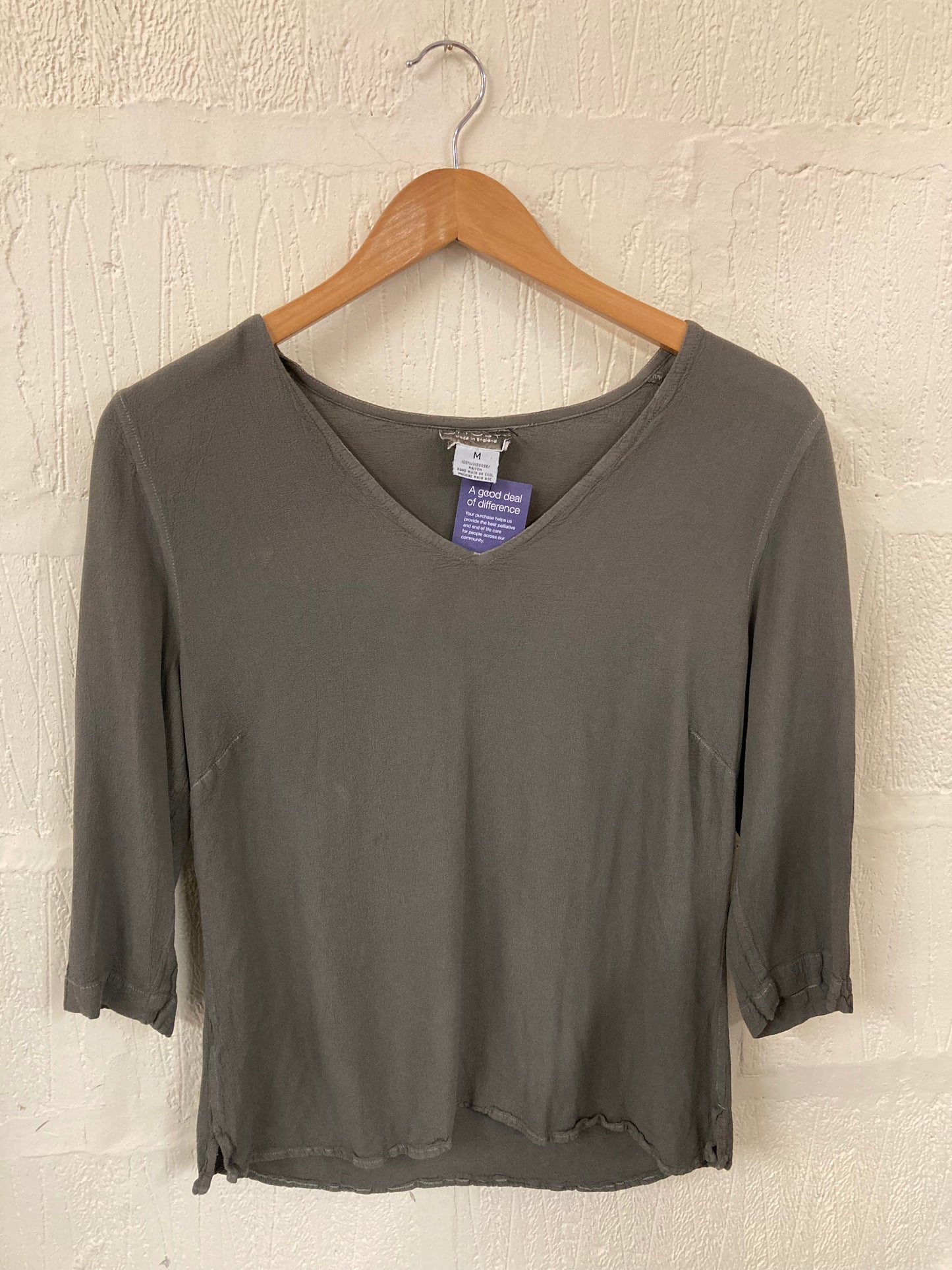Vintage Ghost Khaki Grey Ghost Top Size 8