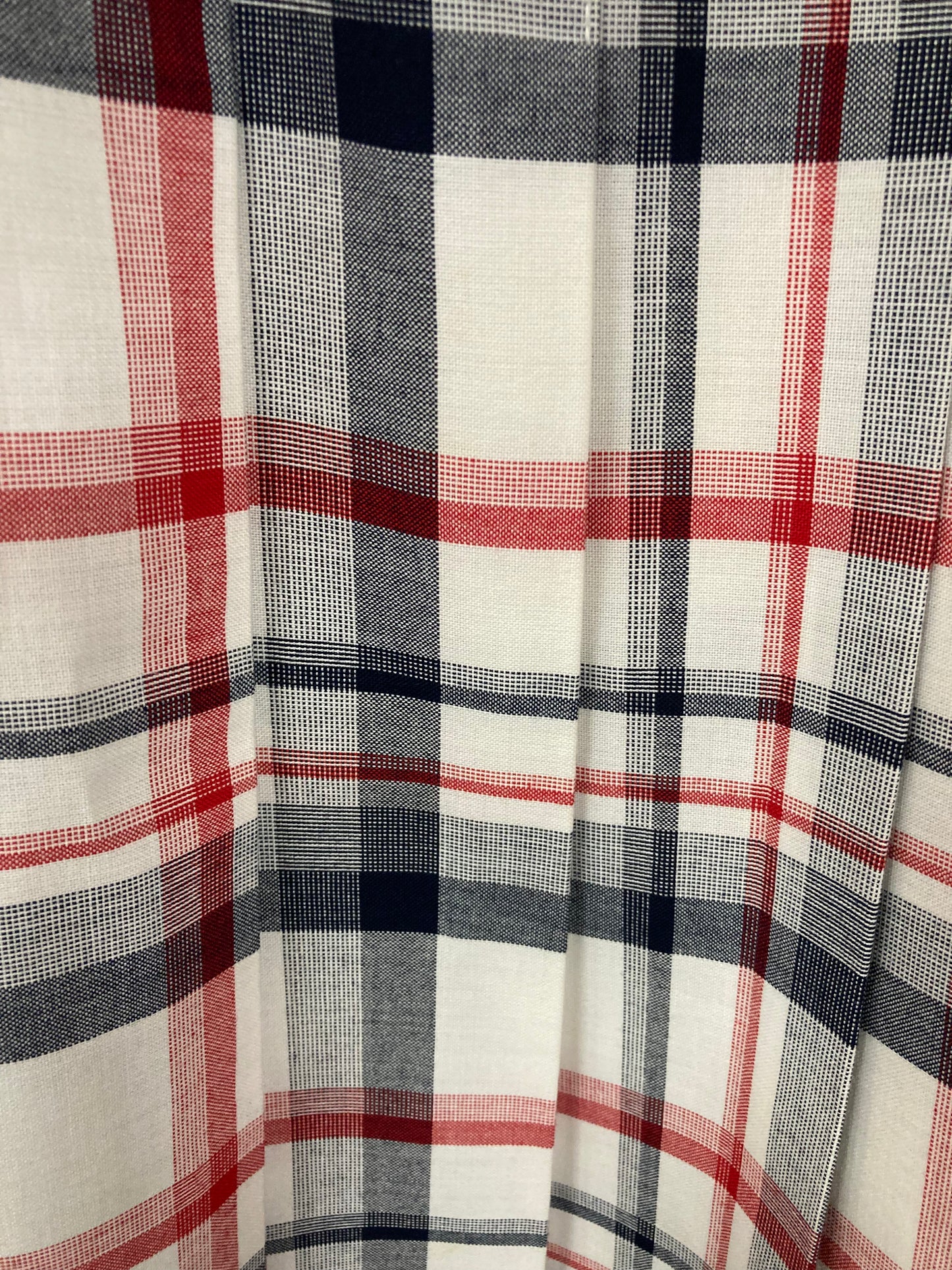 Vintage St Michael Red White and Blue Pleated Plaid Skirt Size 8
