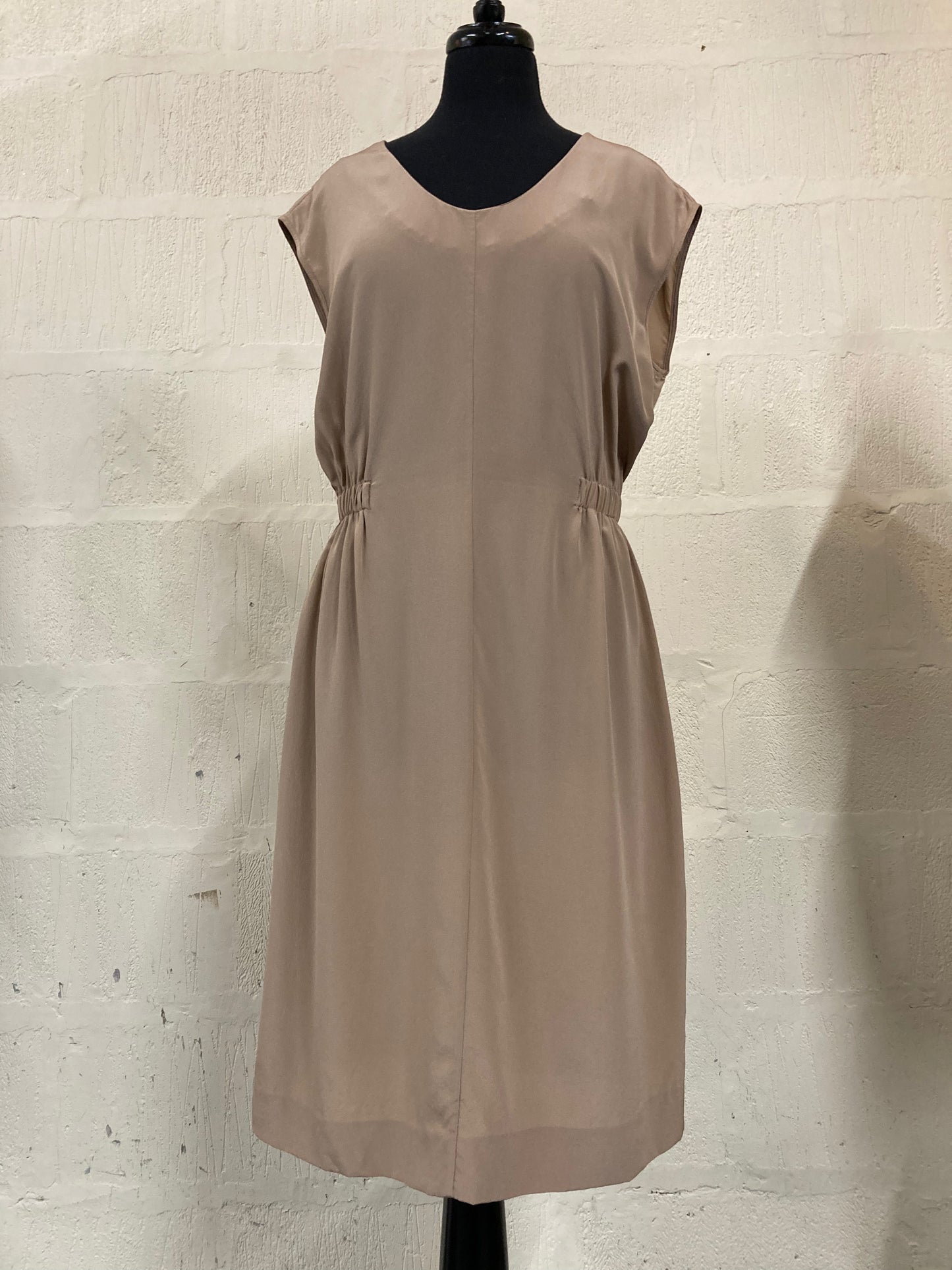Pink and Grey Animal Print Midi Dress Size 10