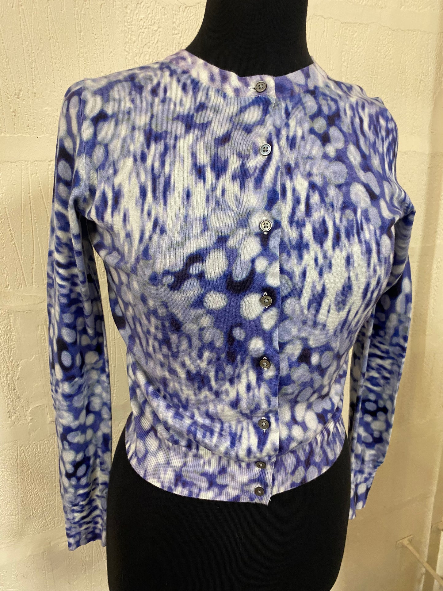 Paul Smith Black Label Purple and White Cardigan Size S