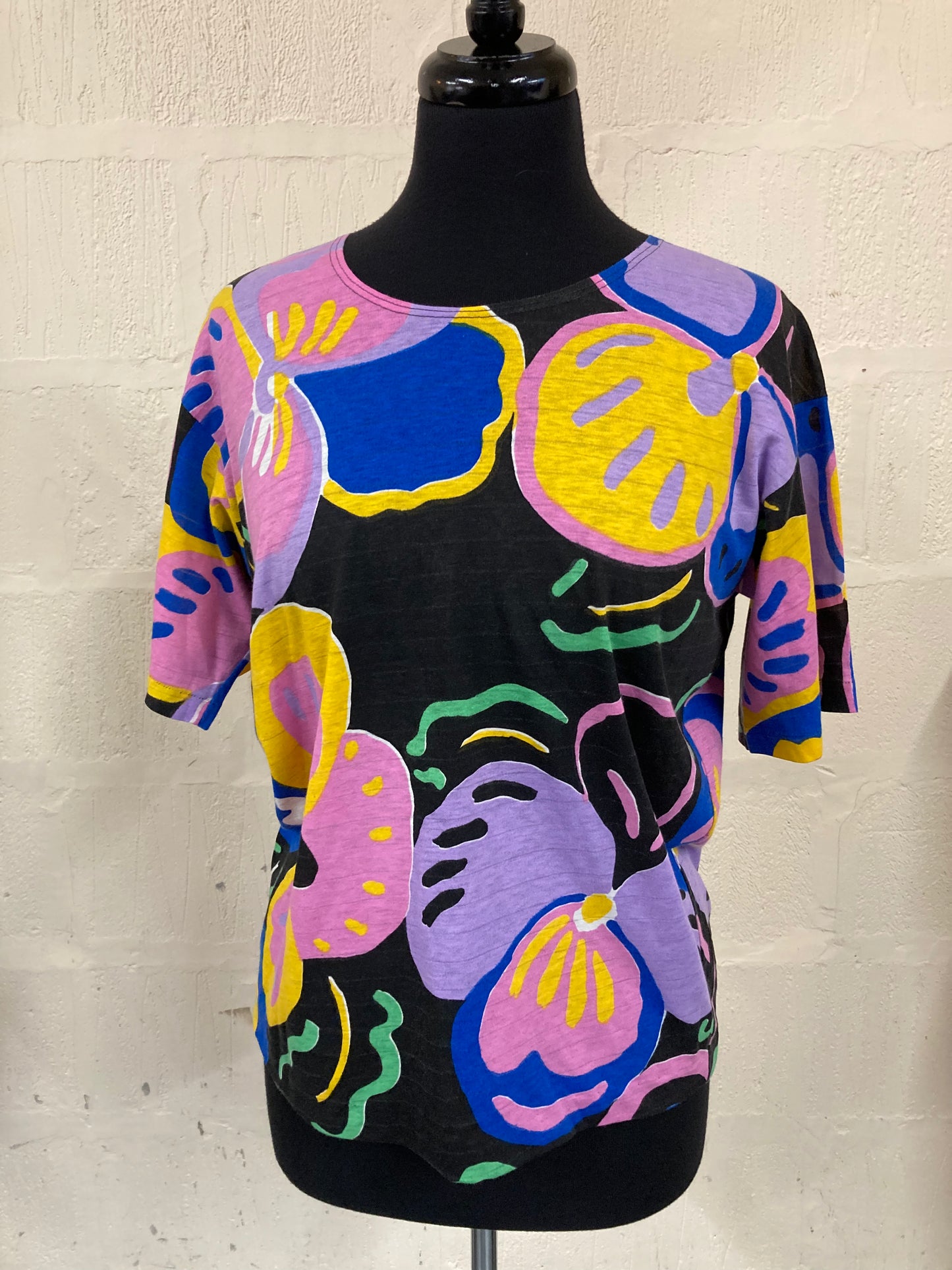 1980s Ken Done Multi Coloured Tee Shirt Size 14