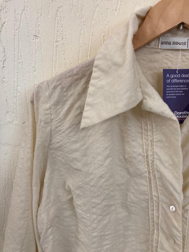 Vintage Cream Wool Blouse Size 10