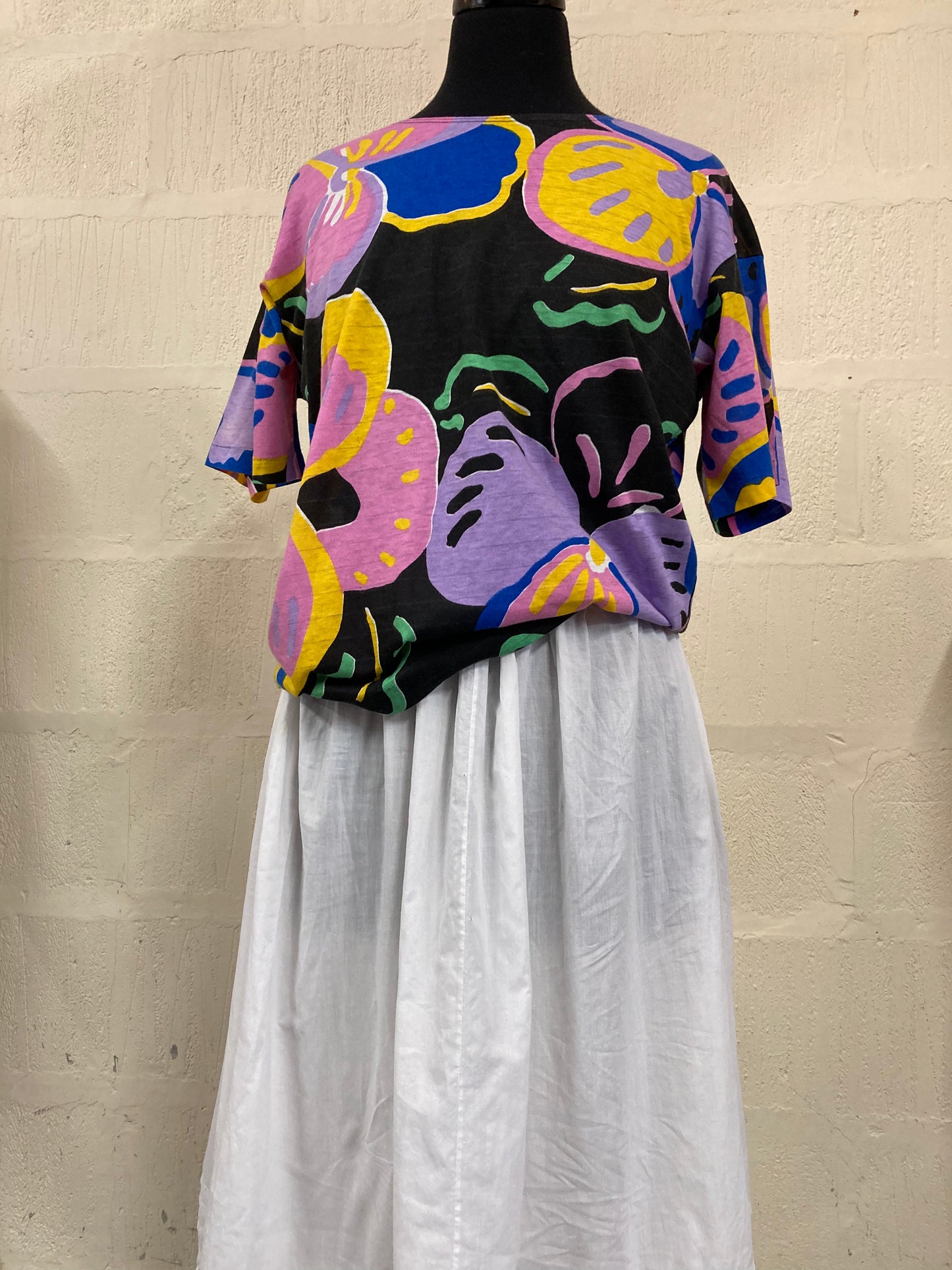 1980s Ken Done Multi Coloured Tee Shirt Size 14