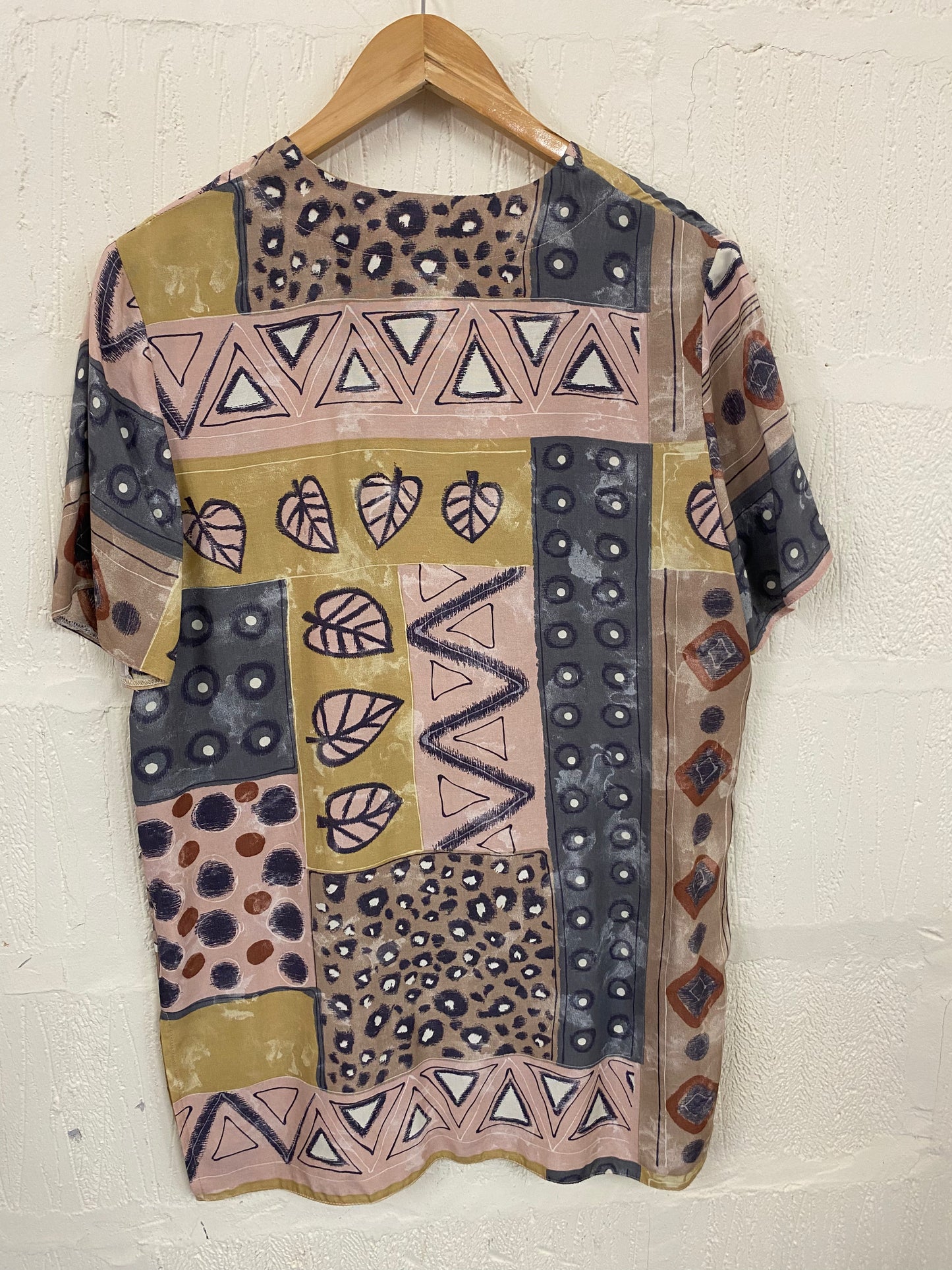 Vintage 1990s Style House of Fraser Printed Blouse Size 12