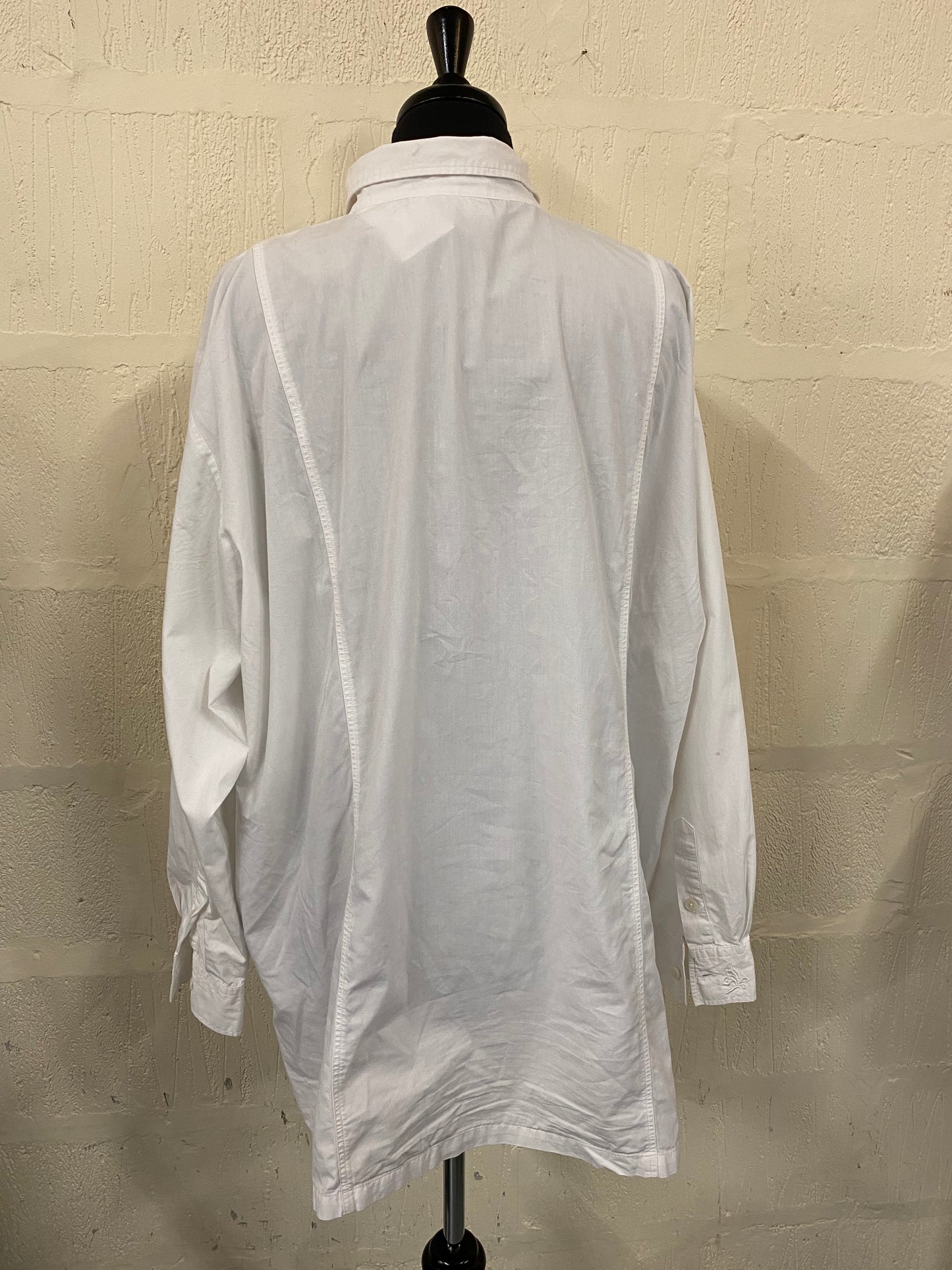 Vintage White Shirt | Blouse With Embroidery Size XL